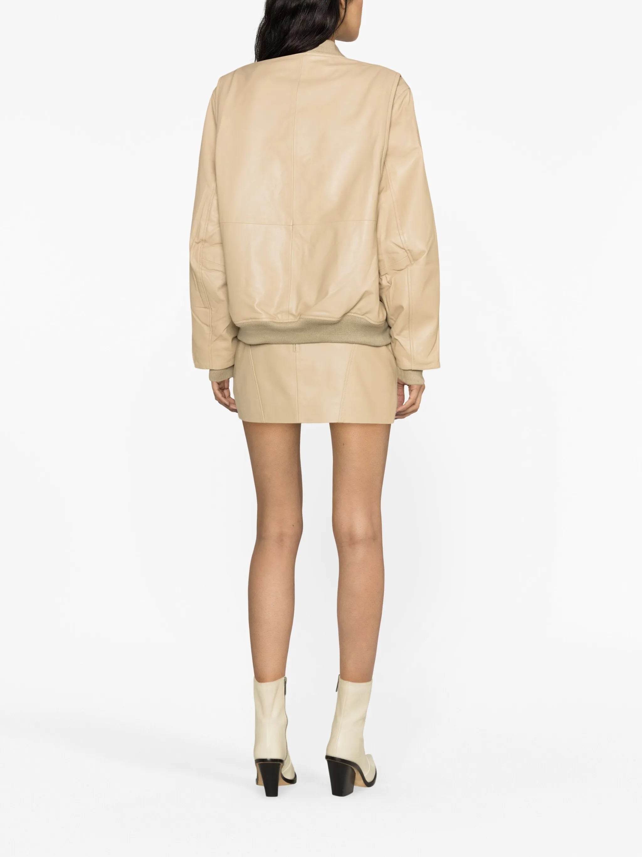 leather bomber jacket