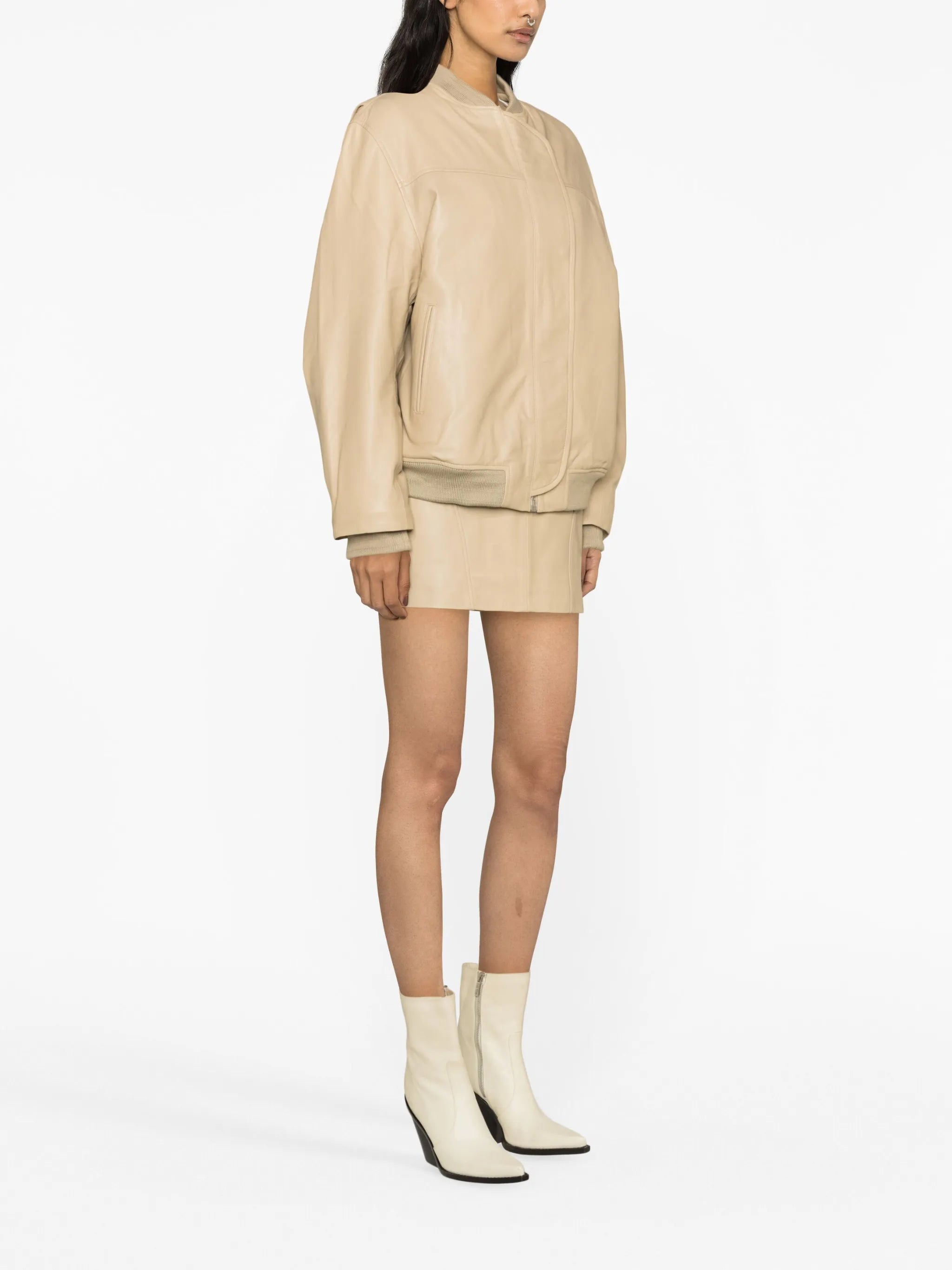 leather bomber jacket