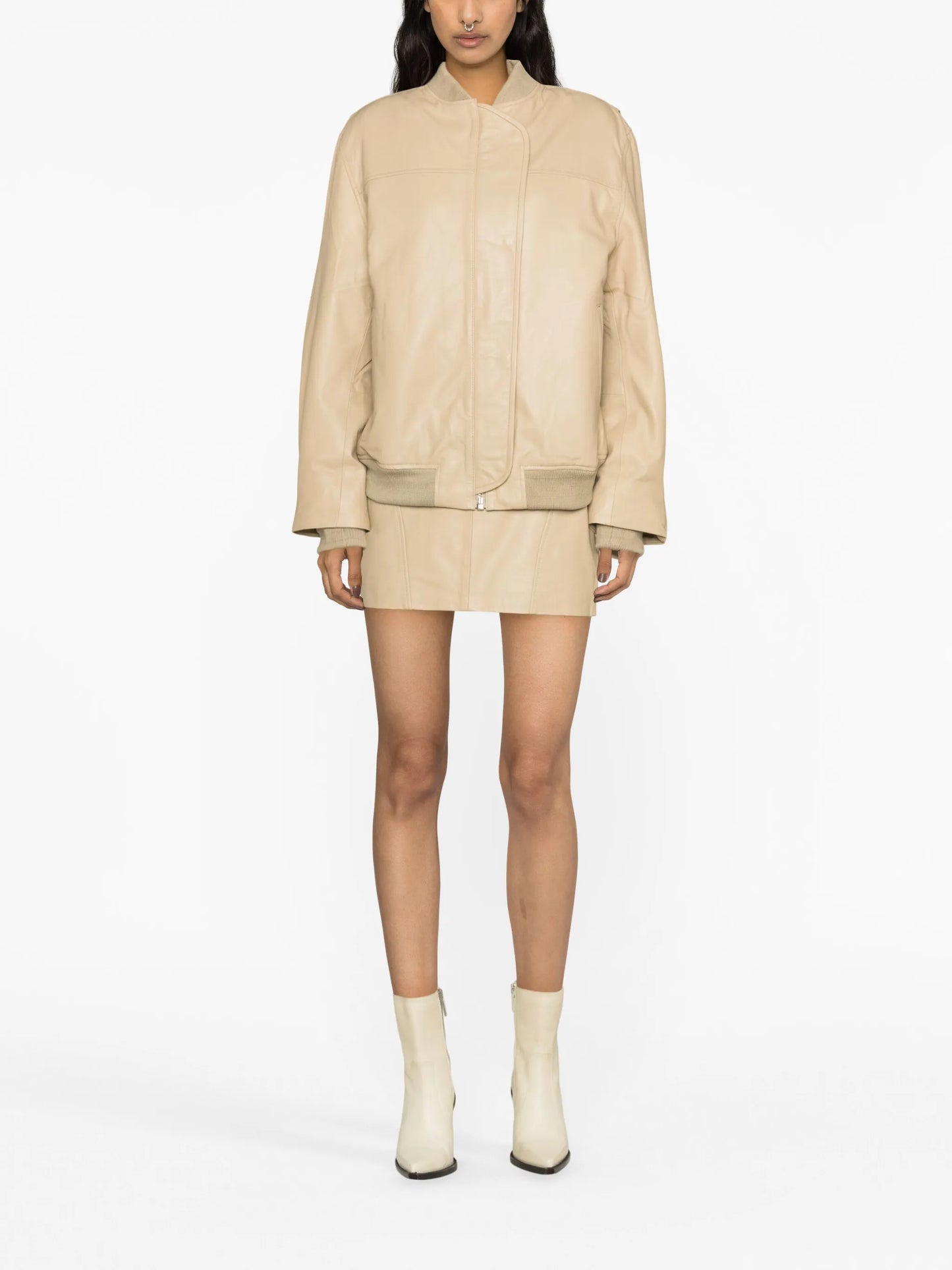 leather bomber jacket