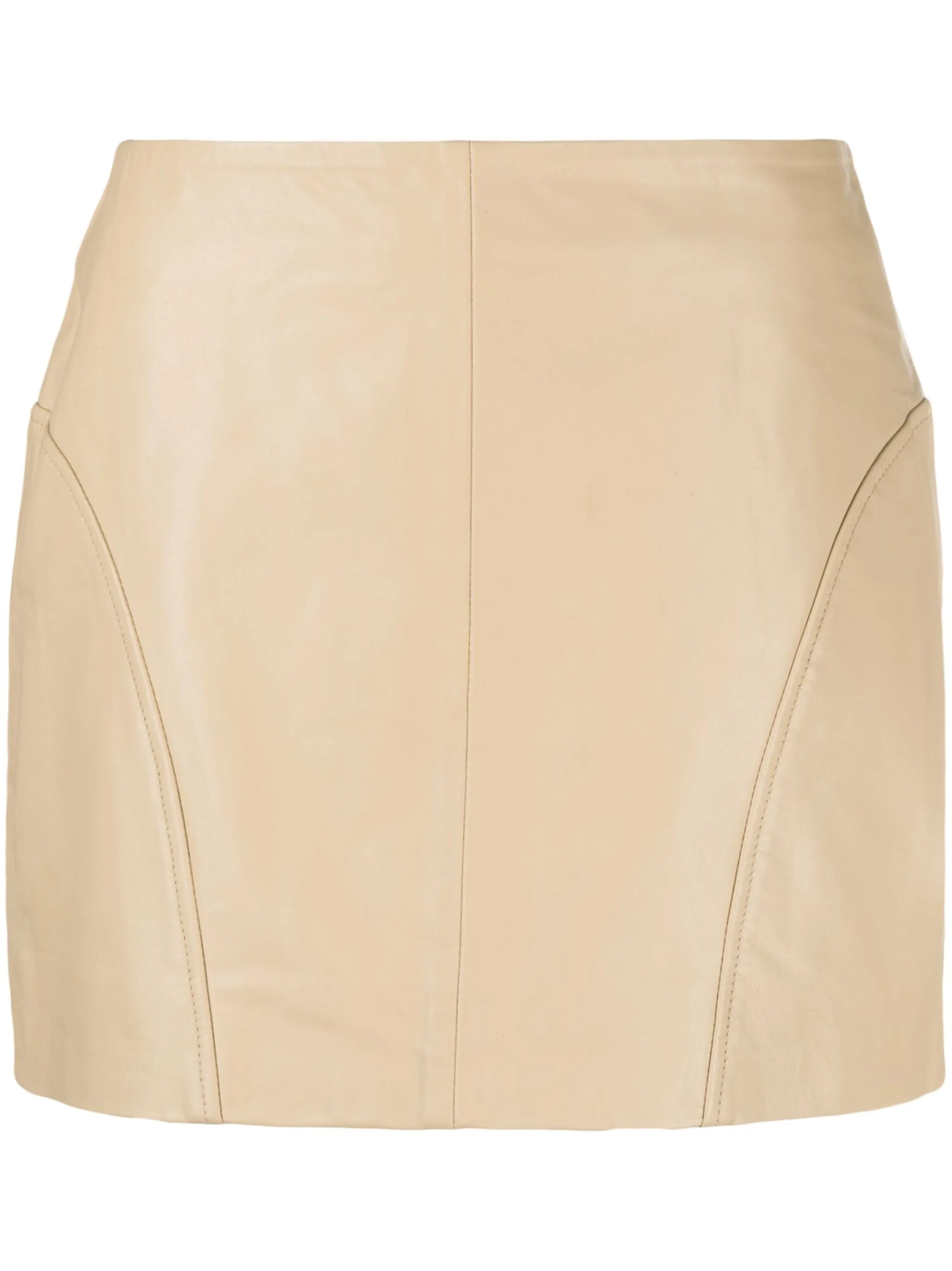 panelled leather miniskirt