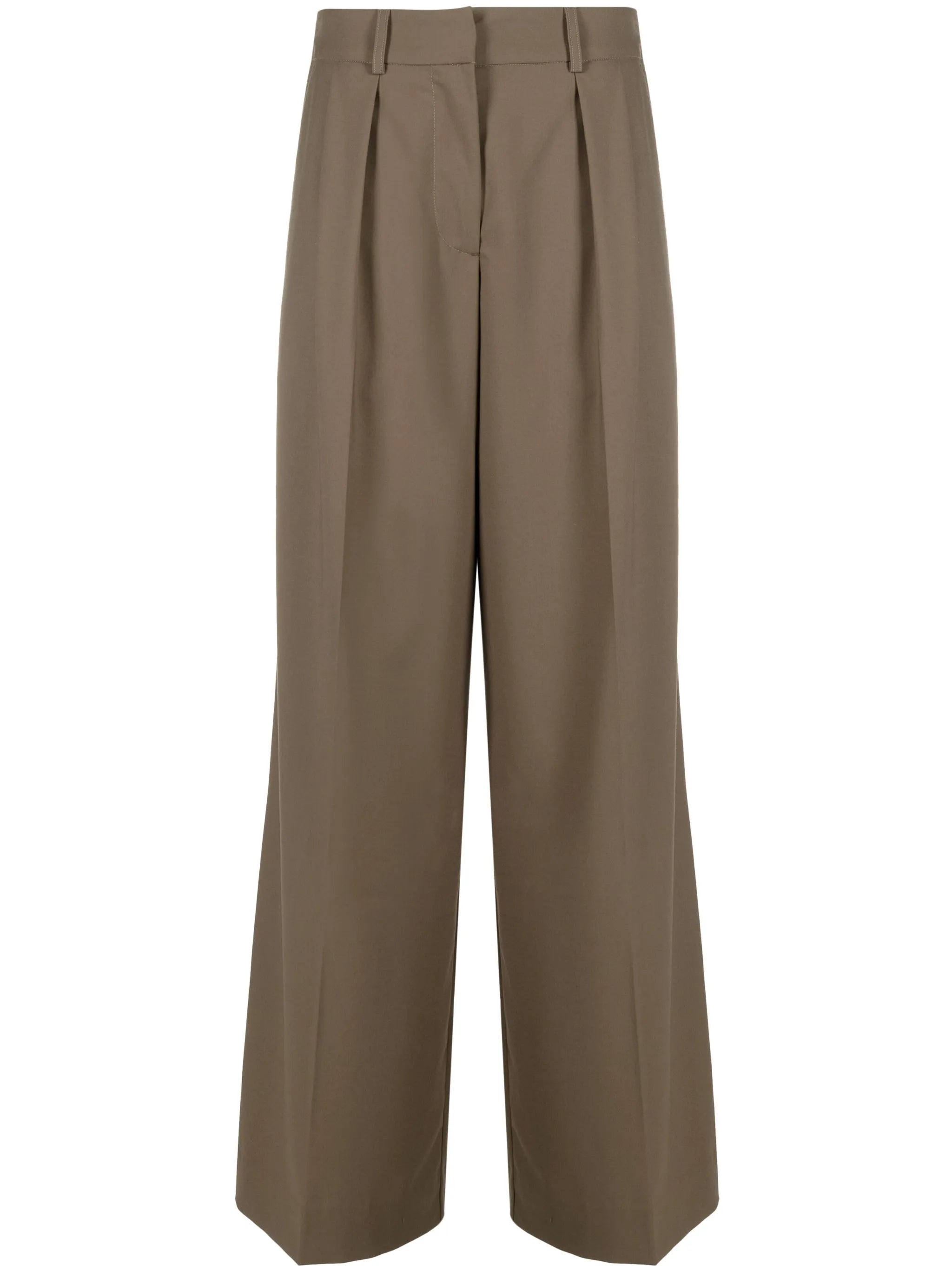 wide-leg tailored trousers