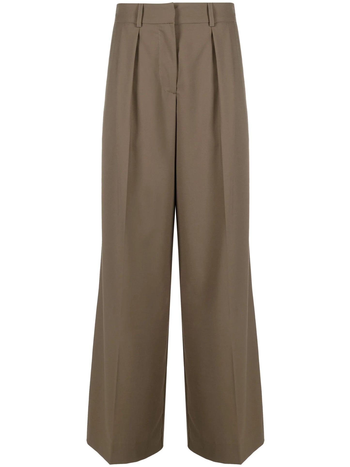 wide-leg tailored trousers