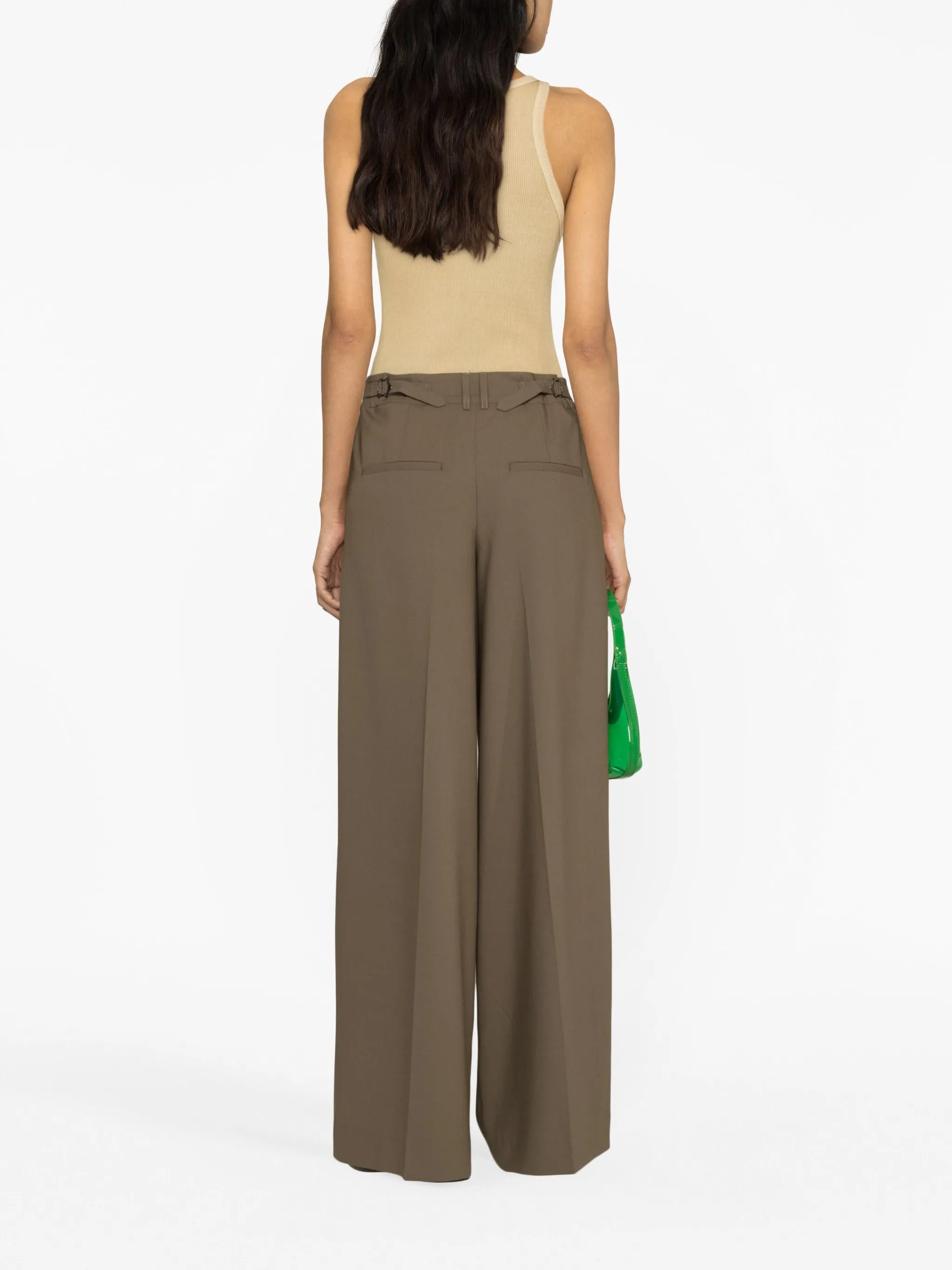 wide-leg tailored trousers