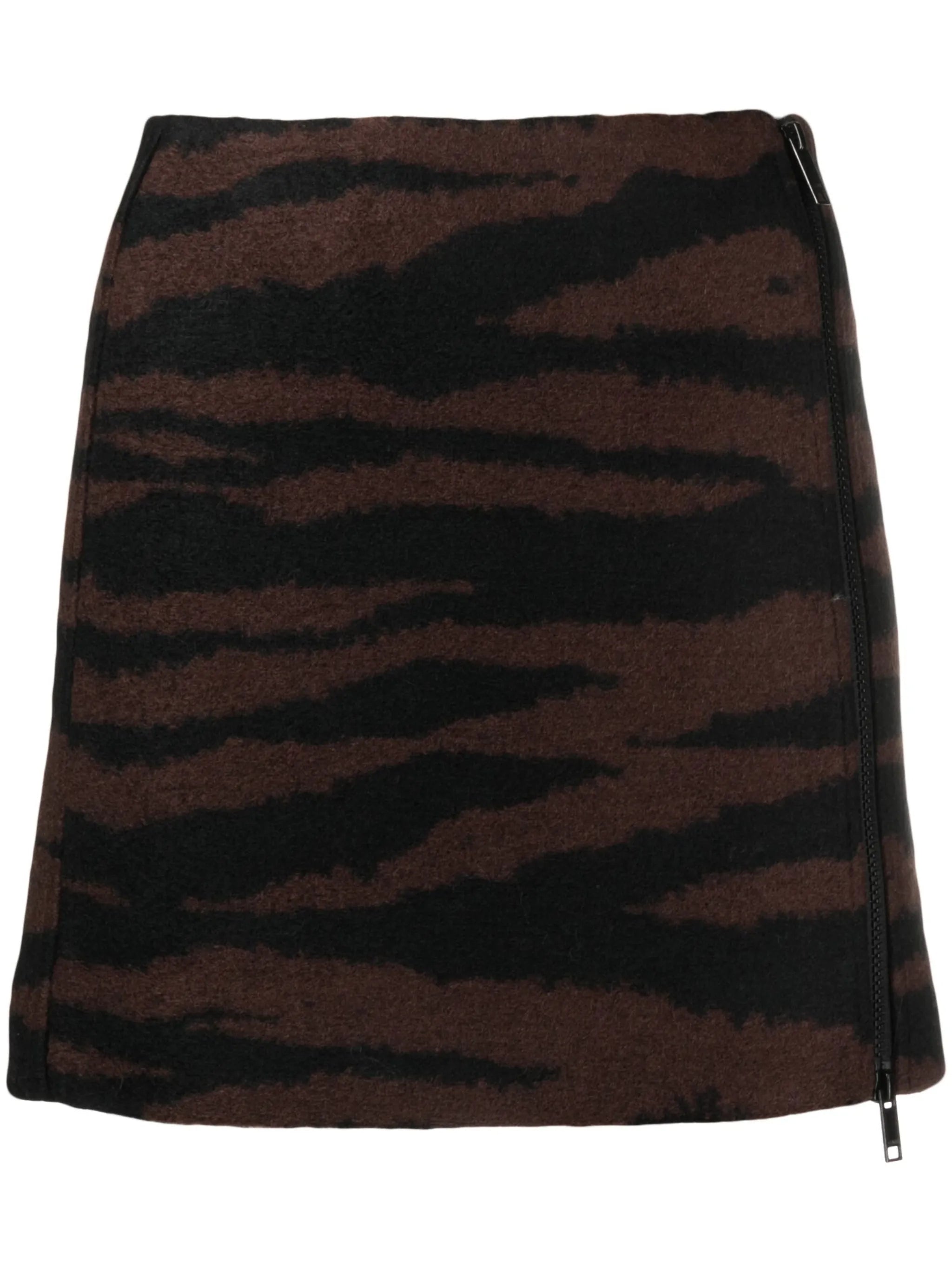 tiger-jacquard miniskirt