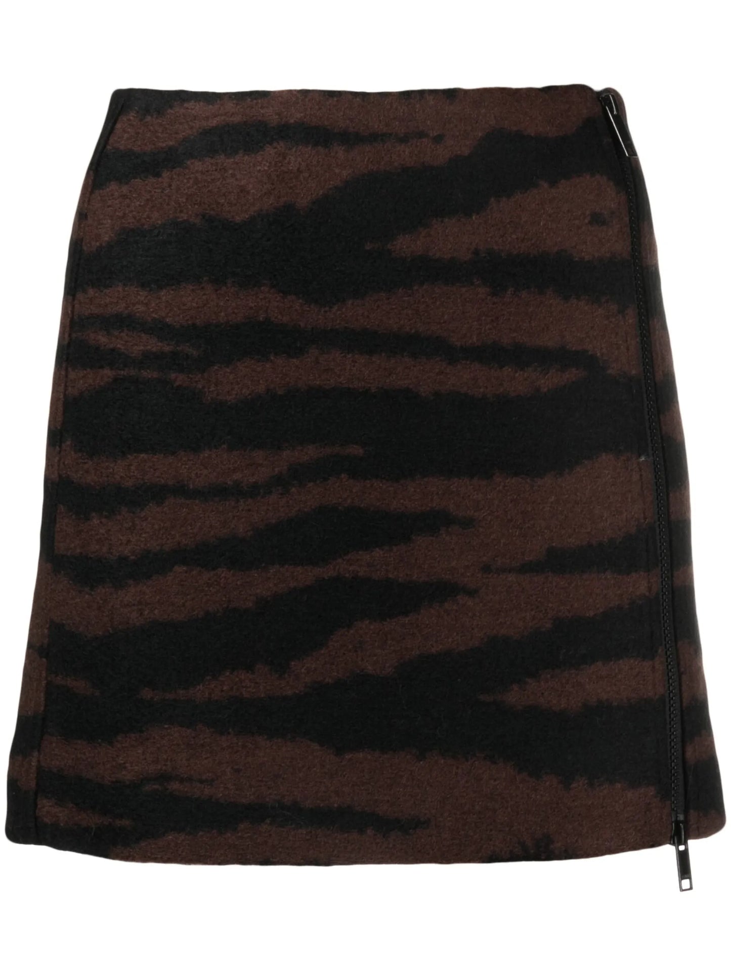 tiger-jacquard miniskirt