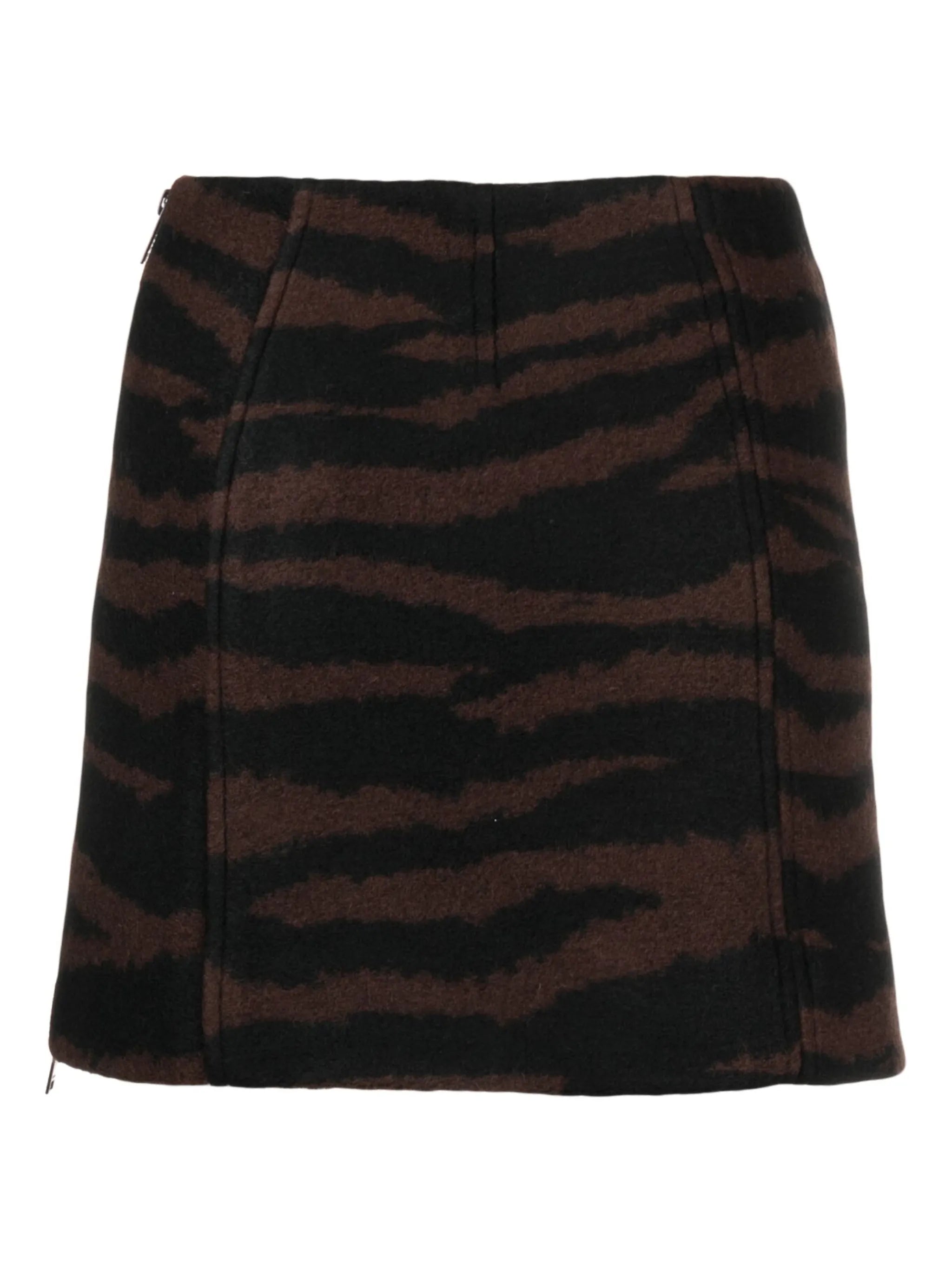 tiger-jacquard miniskirt