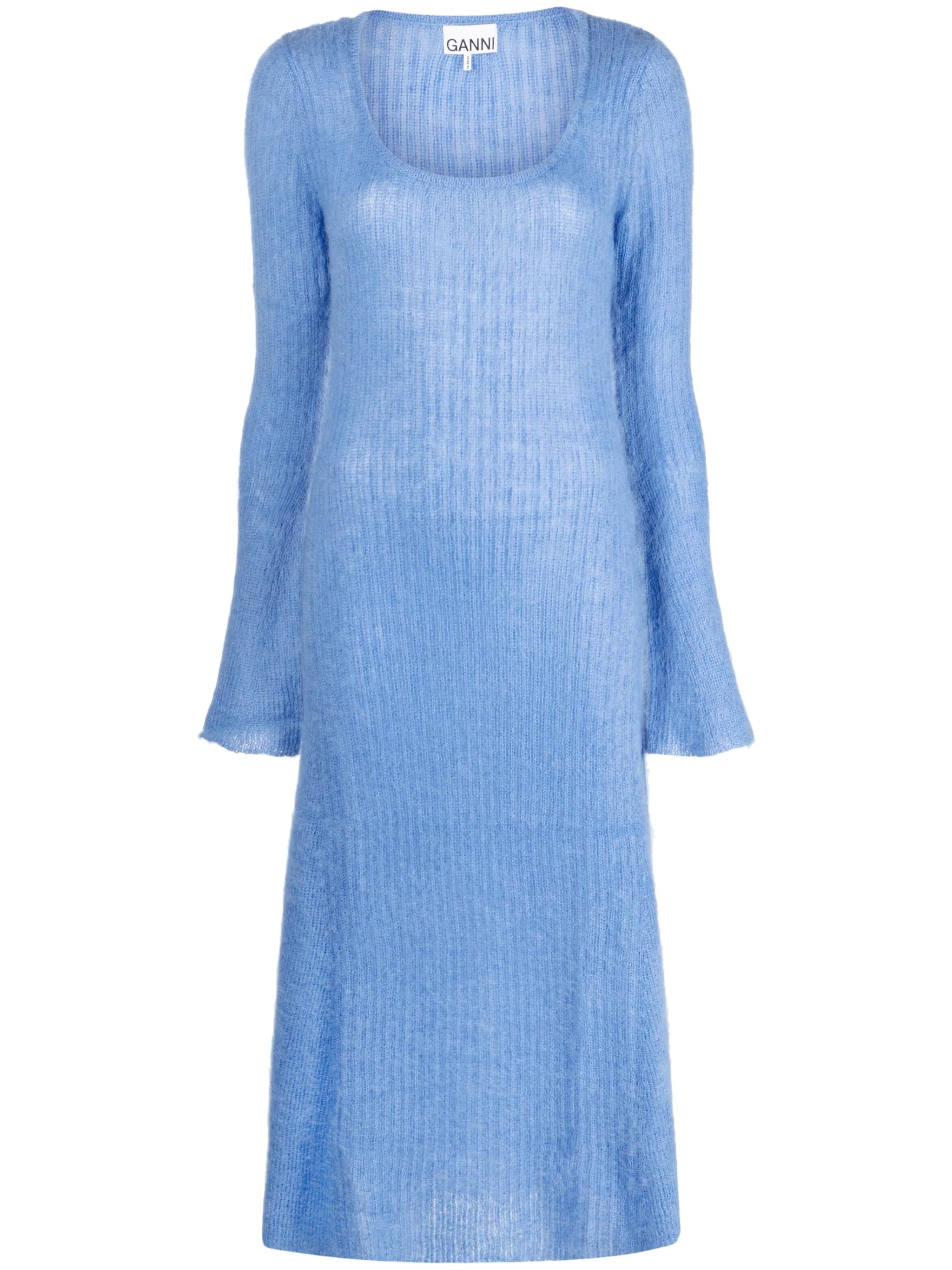 brushed ribbed mididress