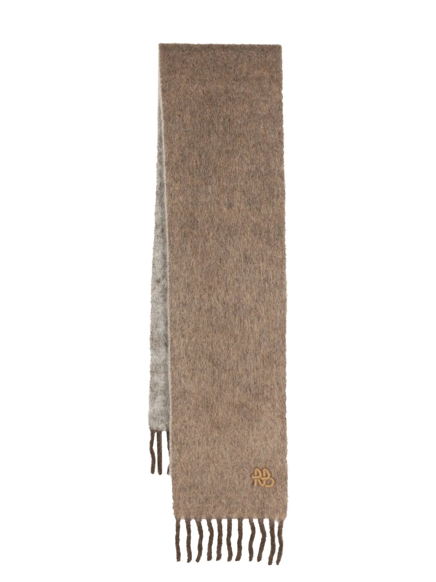 logo-embroidered scarf