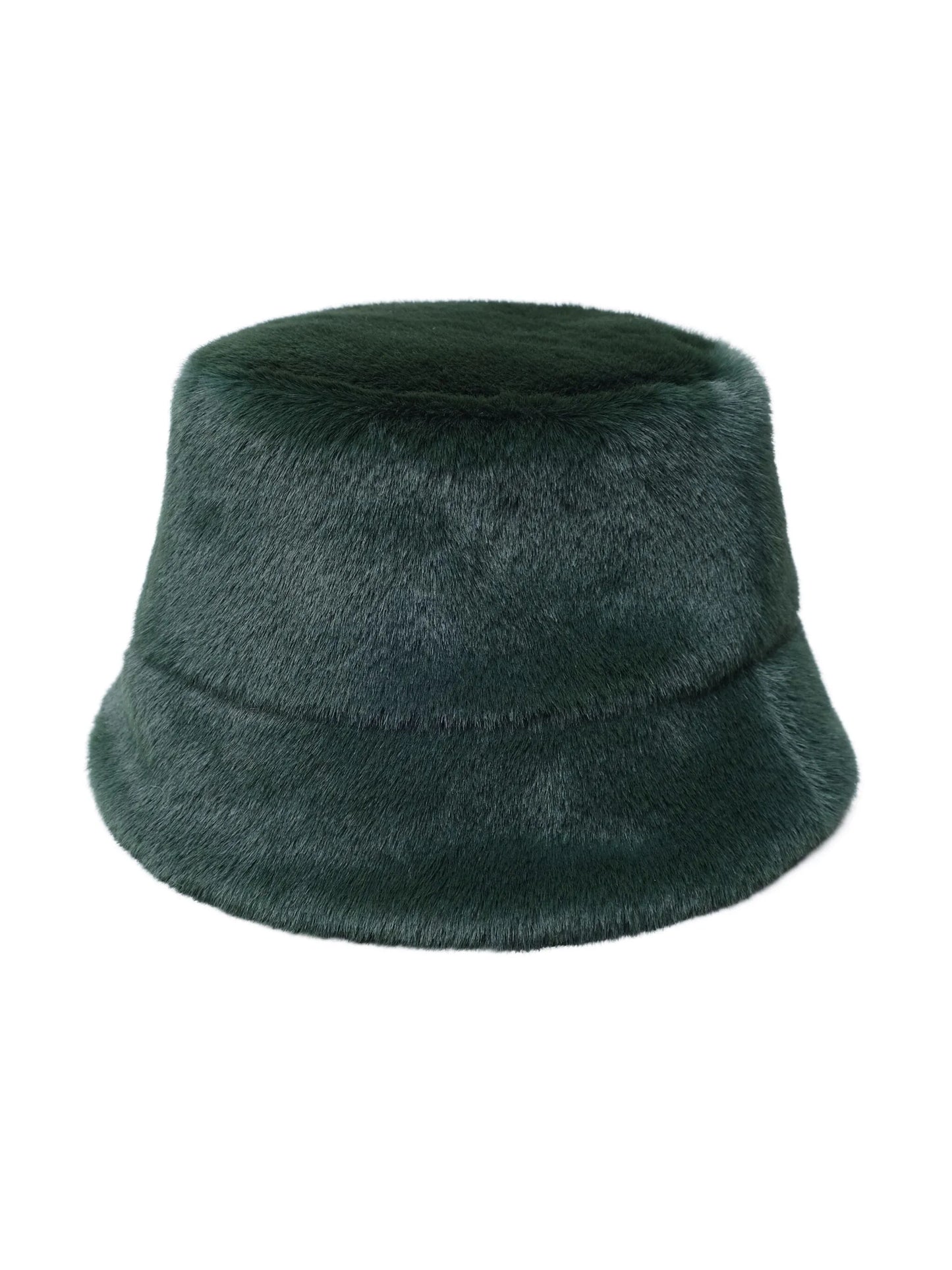 faux-fur bucket hat