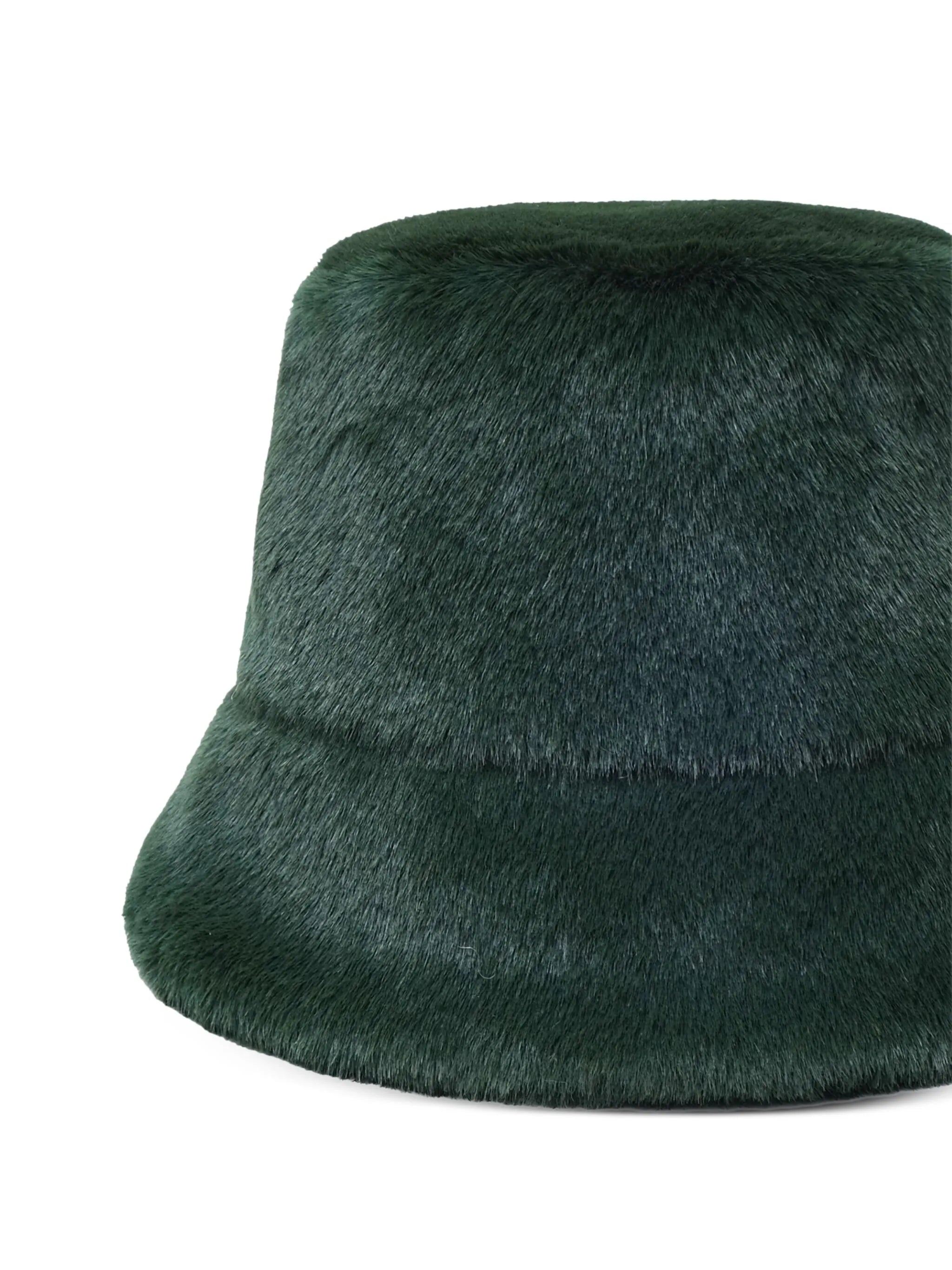 faux-fur bucket hat