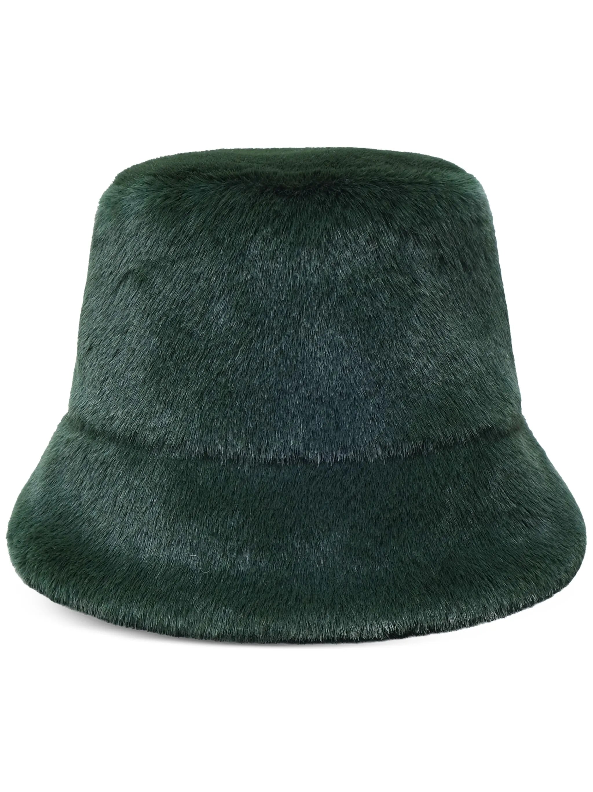 faux-fur bucket hat