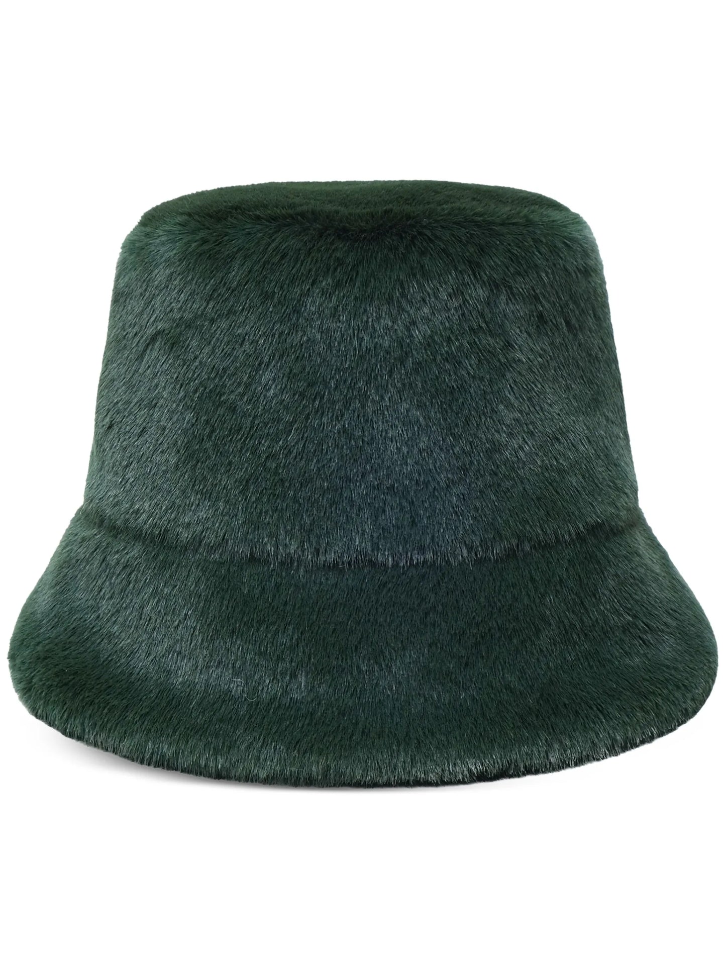 faux-fur bucket hat