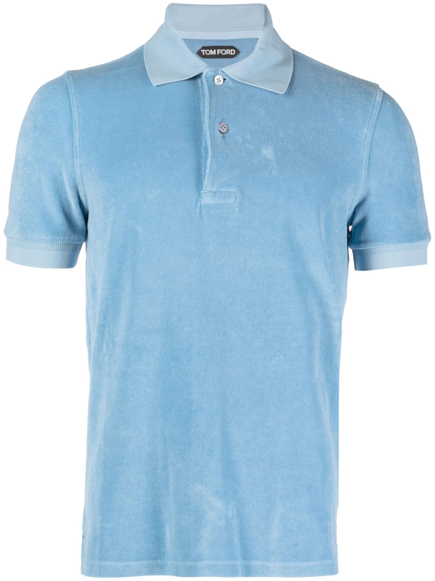 towelling-finish cotton polo shirt