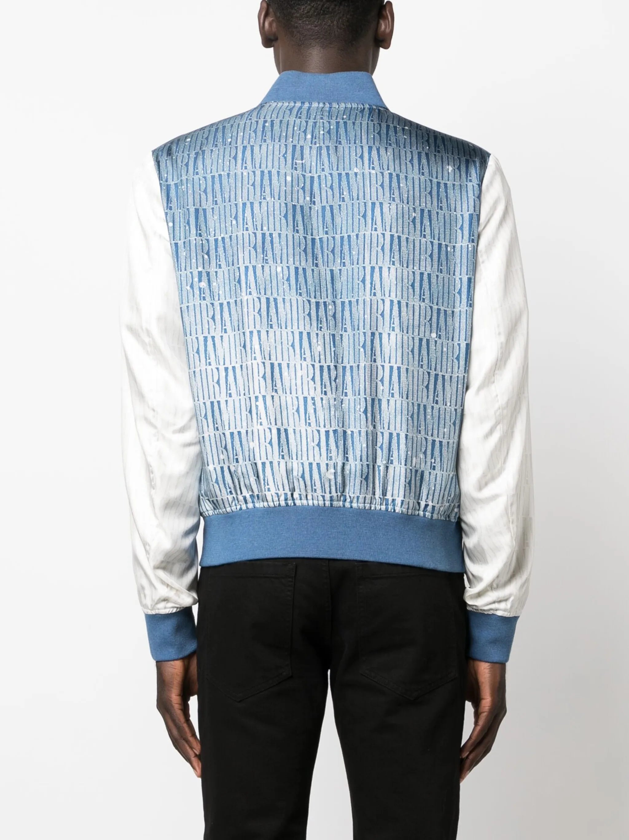 logo-print bomber jacket