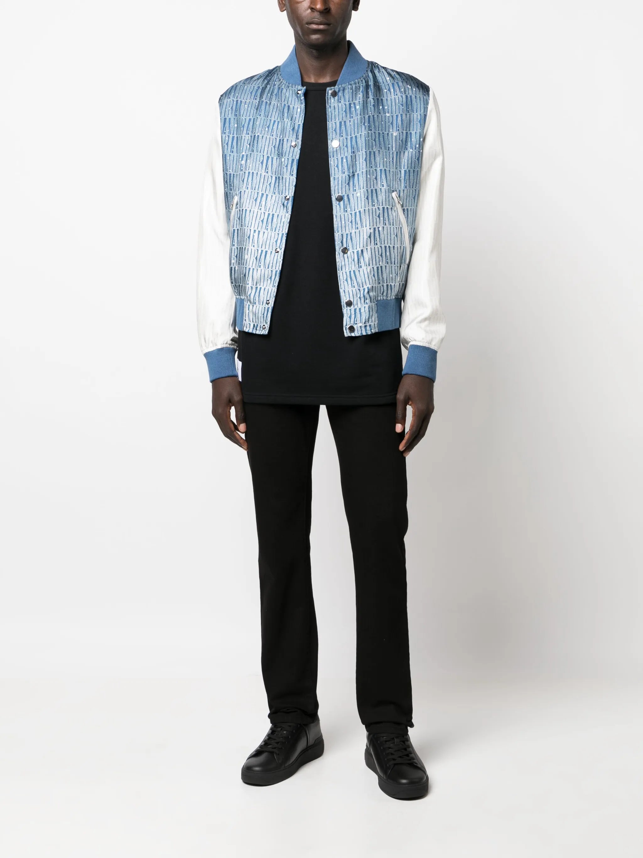 logo-print bomber jacket