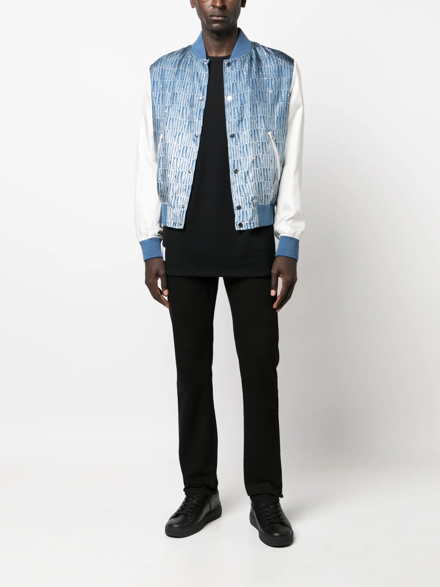 logo-print bomber jacket