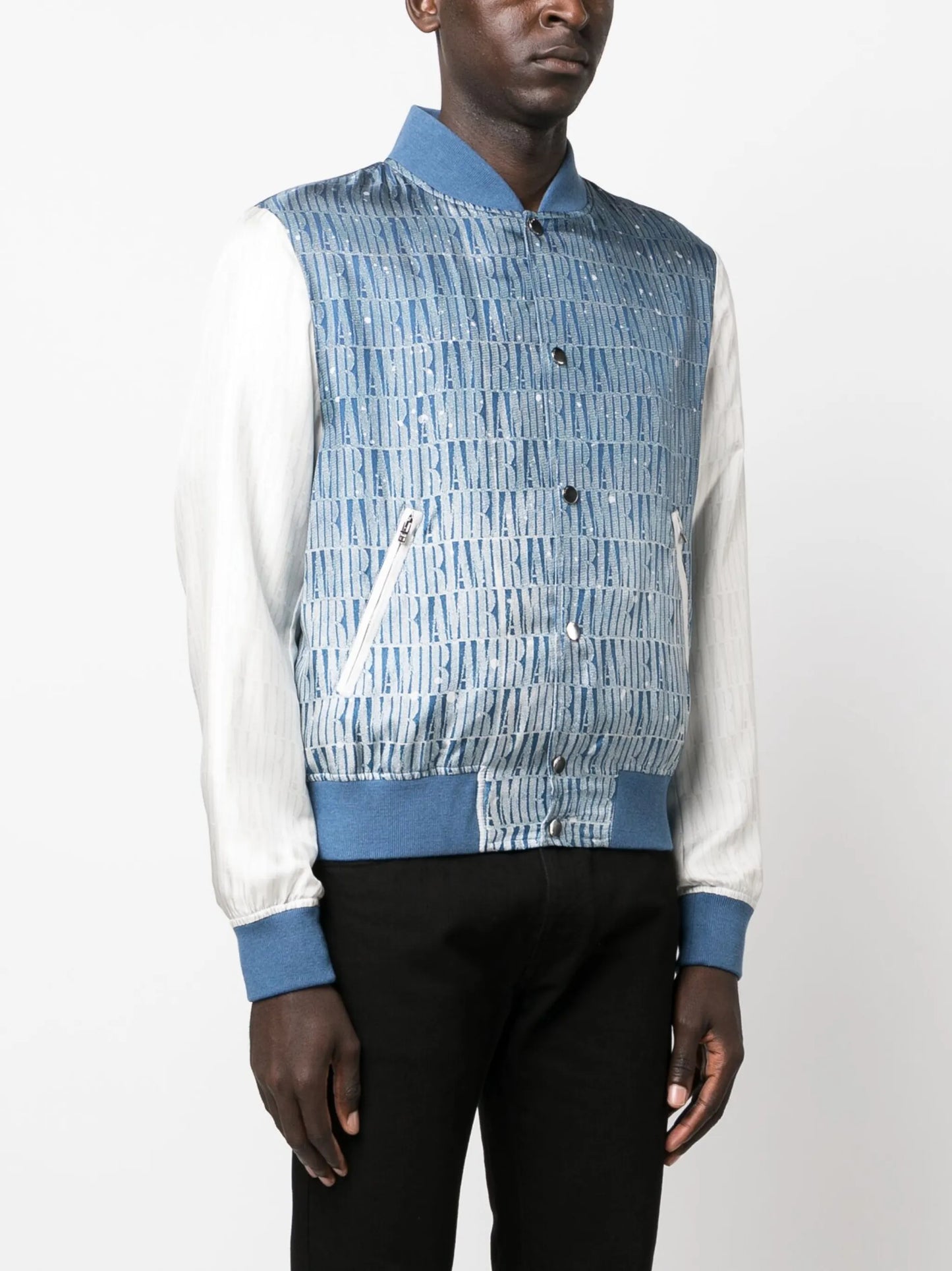 logo-print bomber jacket