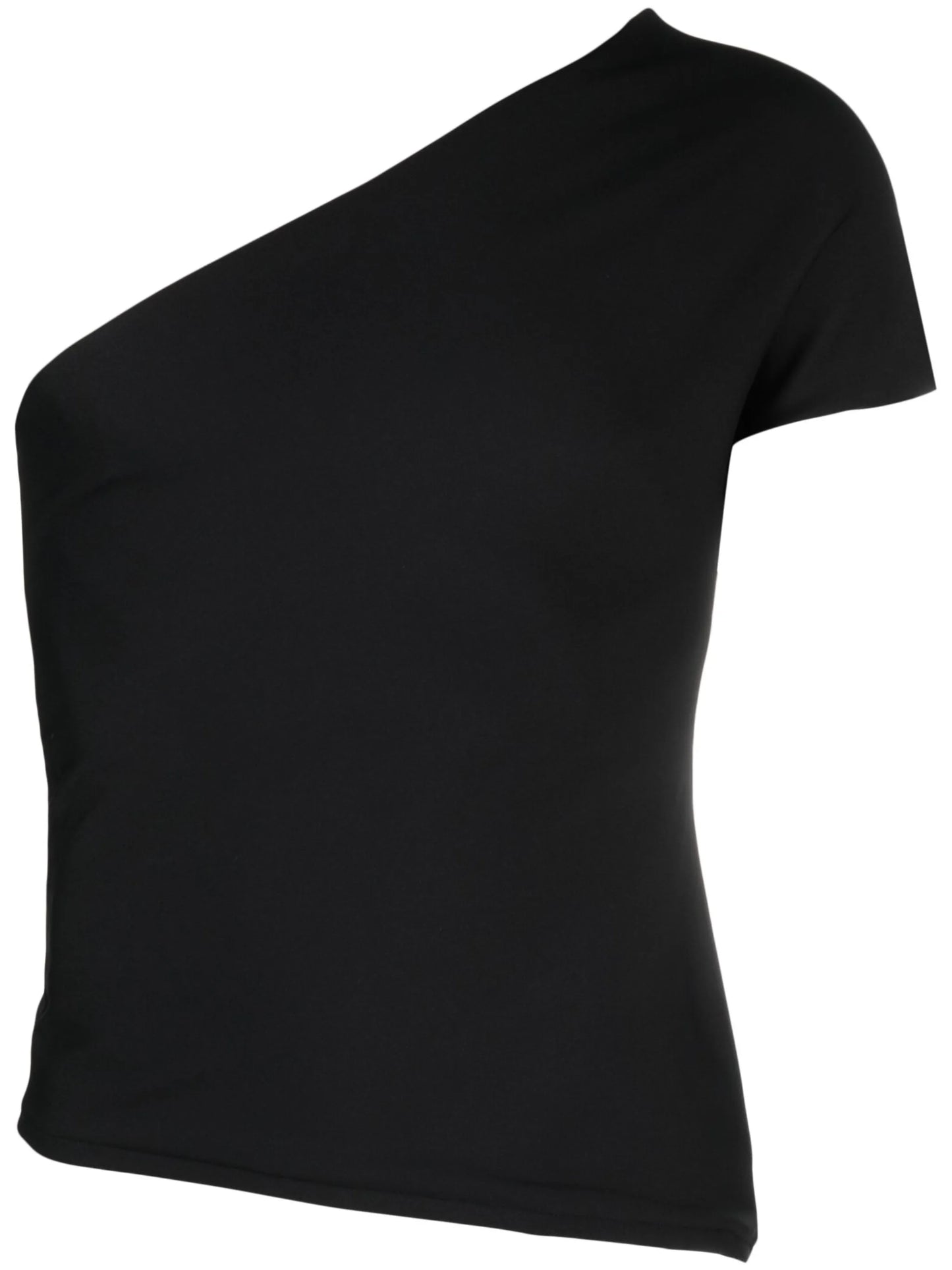 asymmetric-neck one-shoulder T-shirt