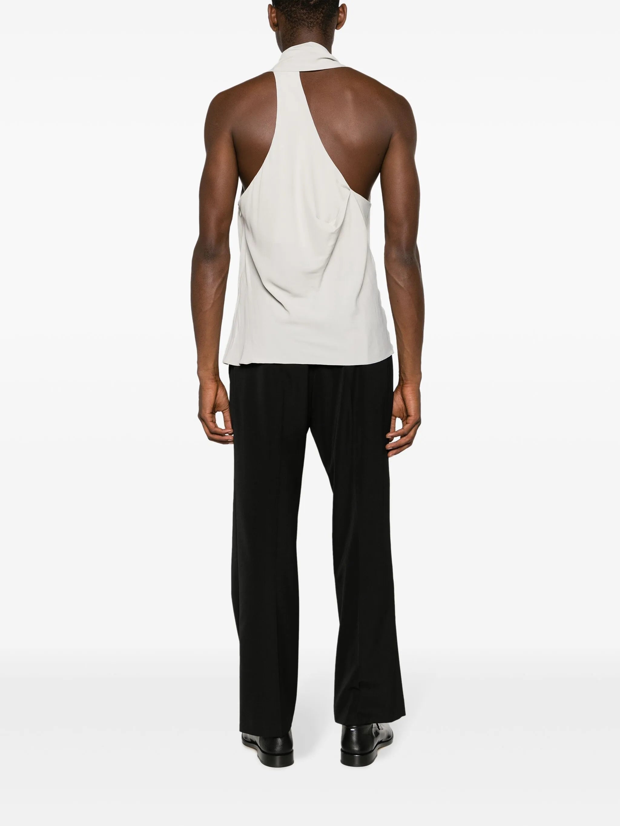 asymmetric sash vest