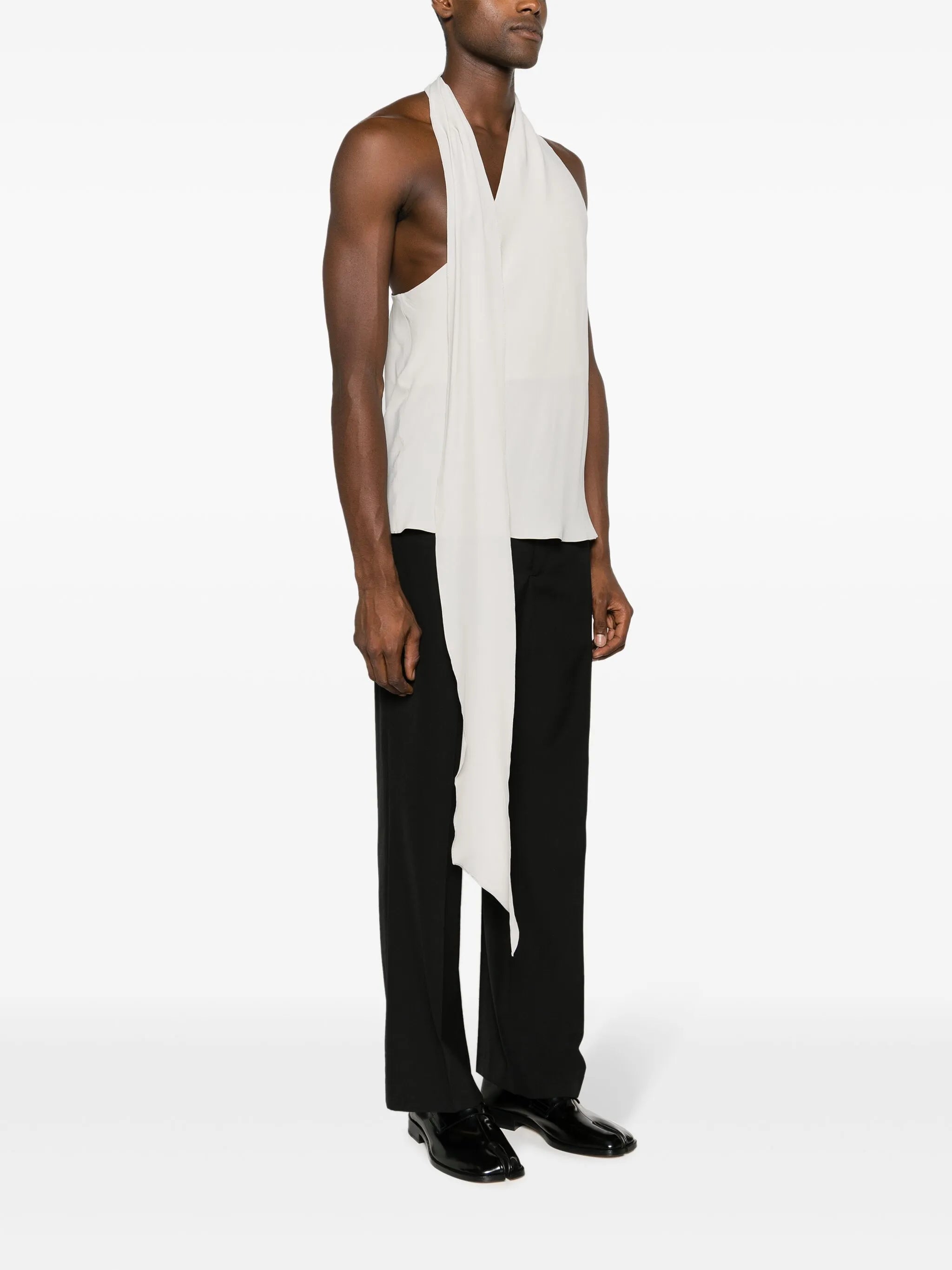 asymmetric sash vest