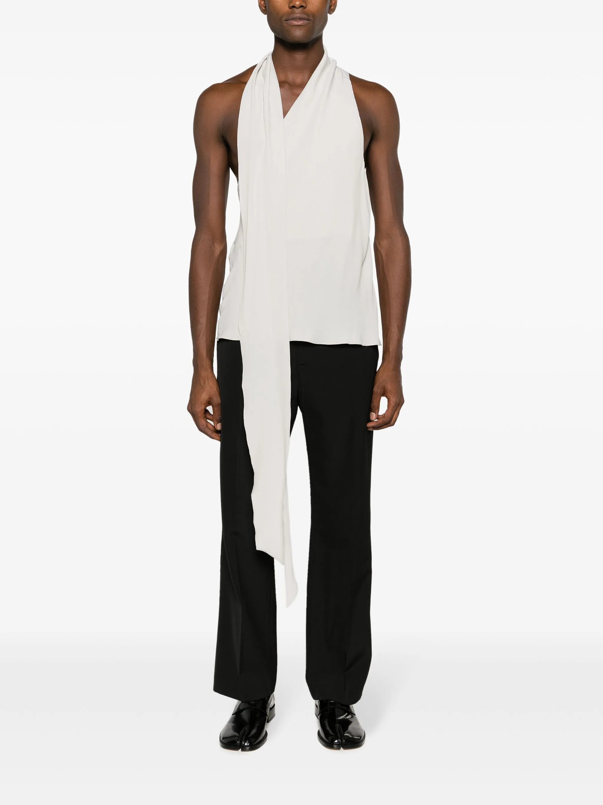 asymmetric sash vest