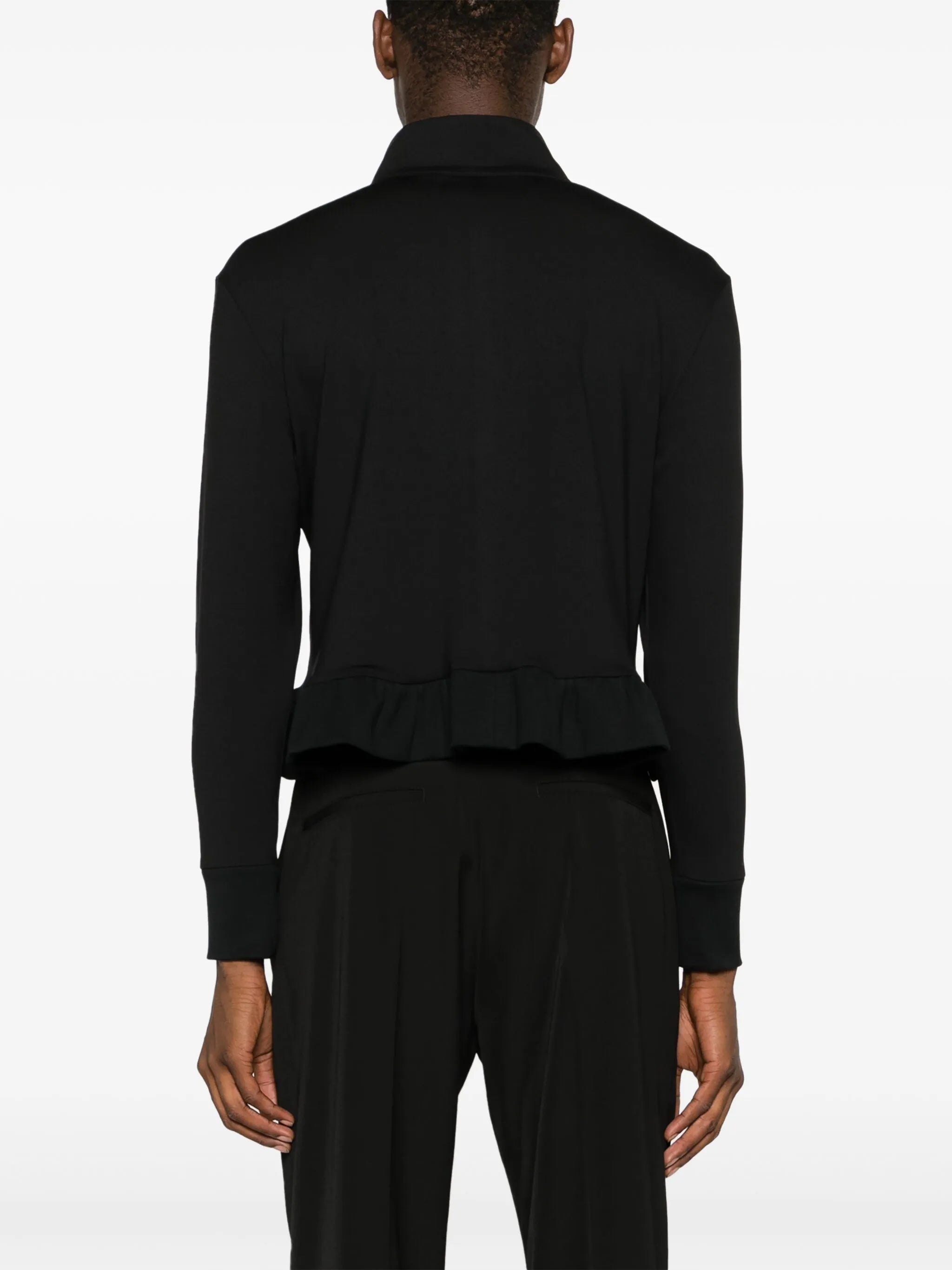 ruffled zip-up jacket