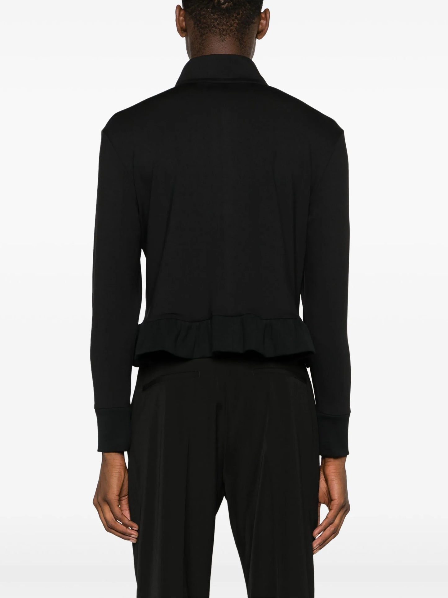 ruffled zip-up jacket