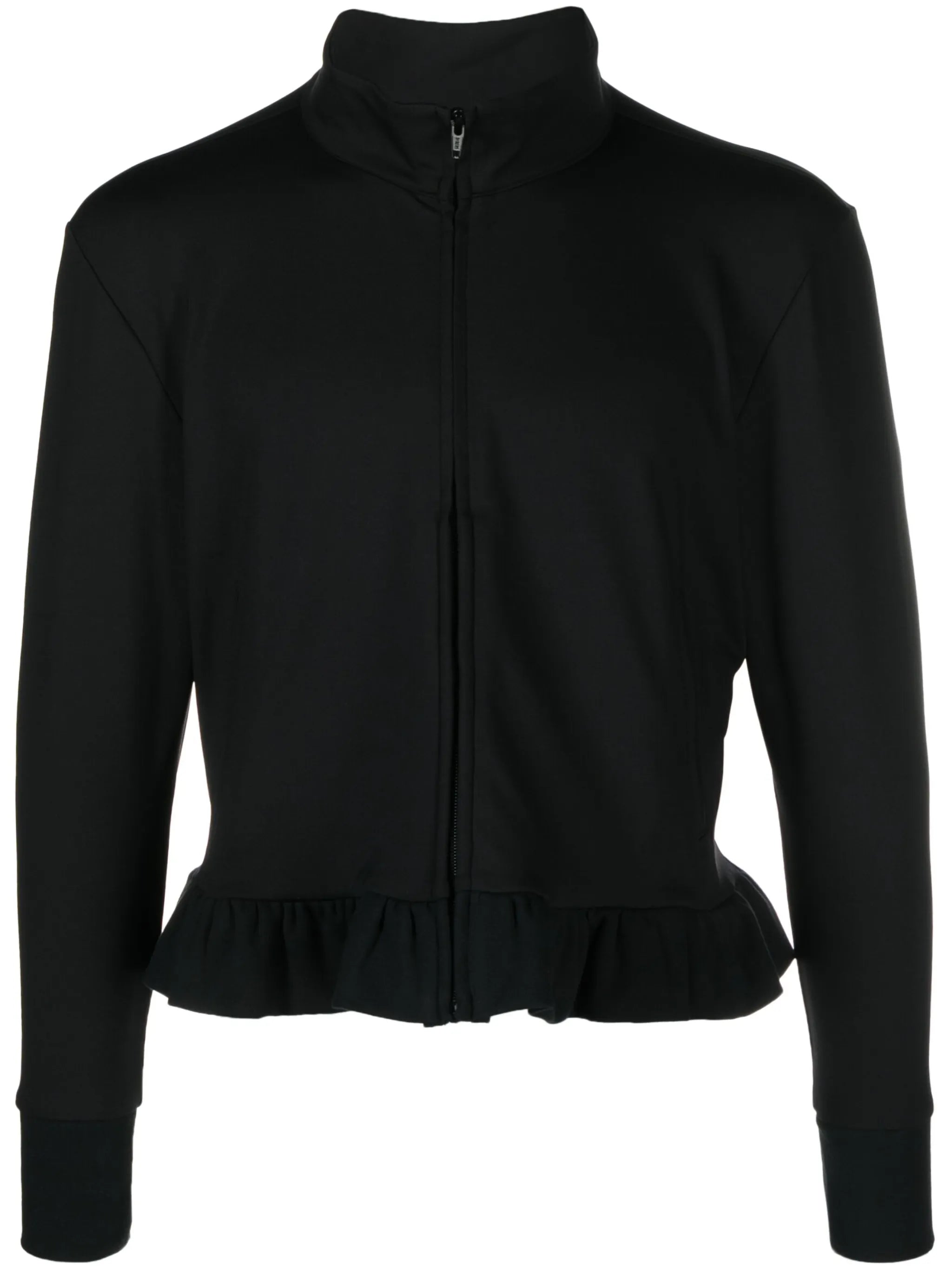 ruffled zip-up jacket