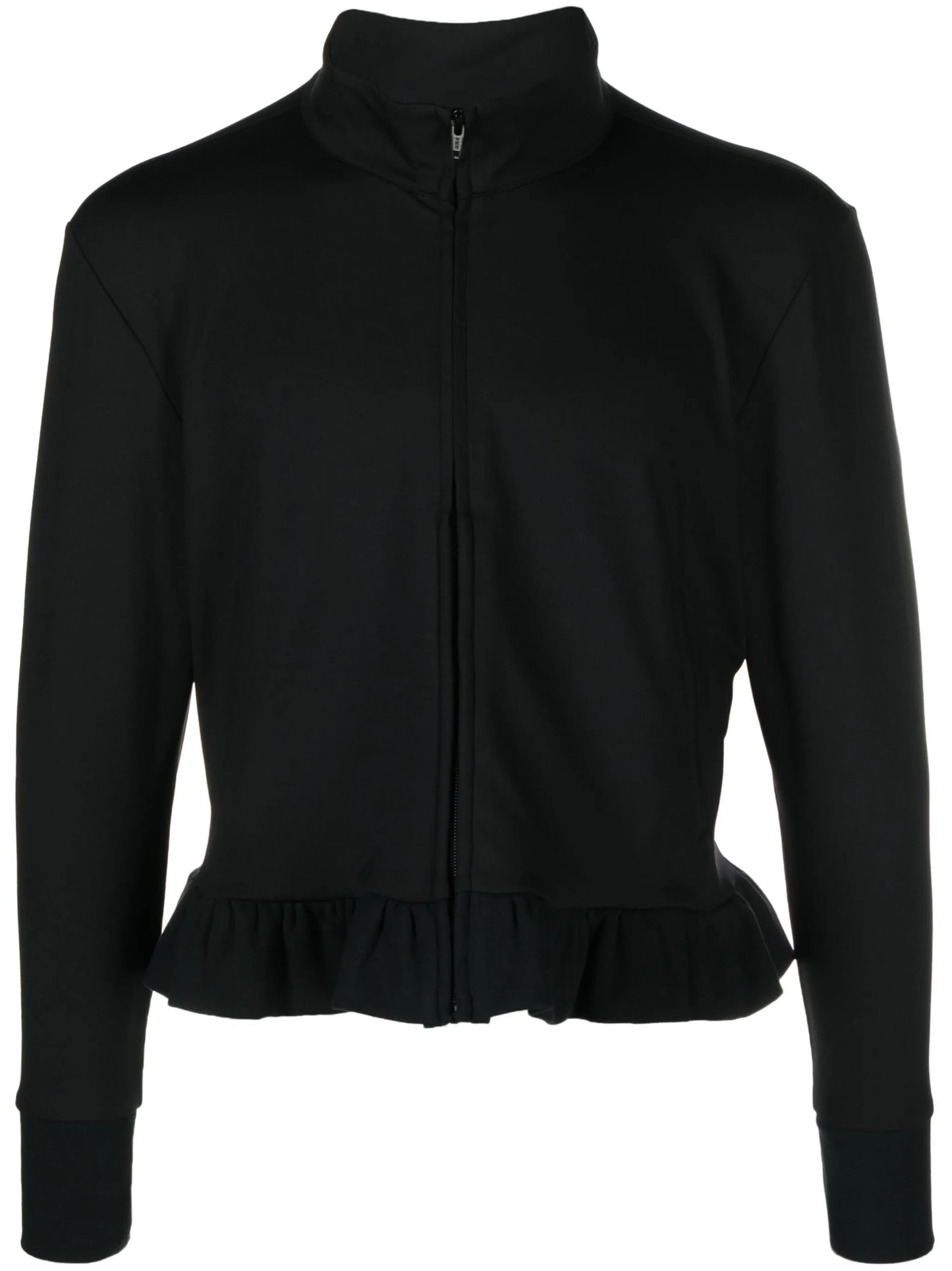 ruffled zip-up jacket