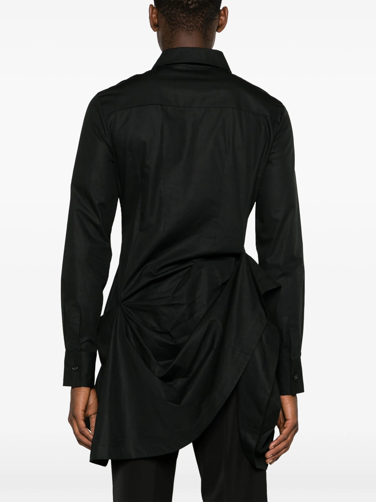 asymmetric bustle shirt