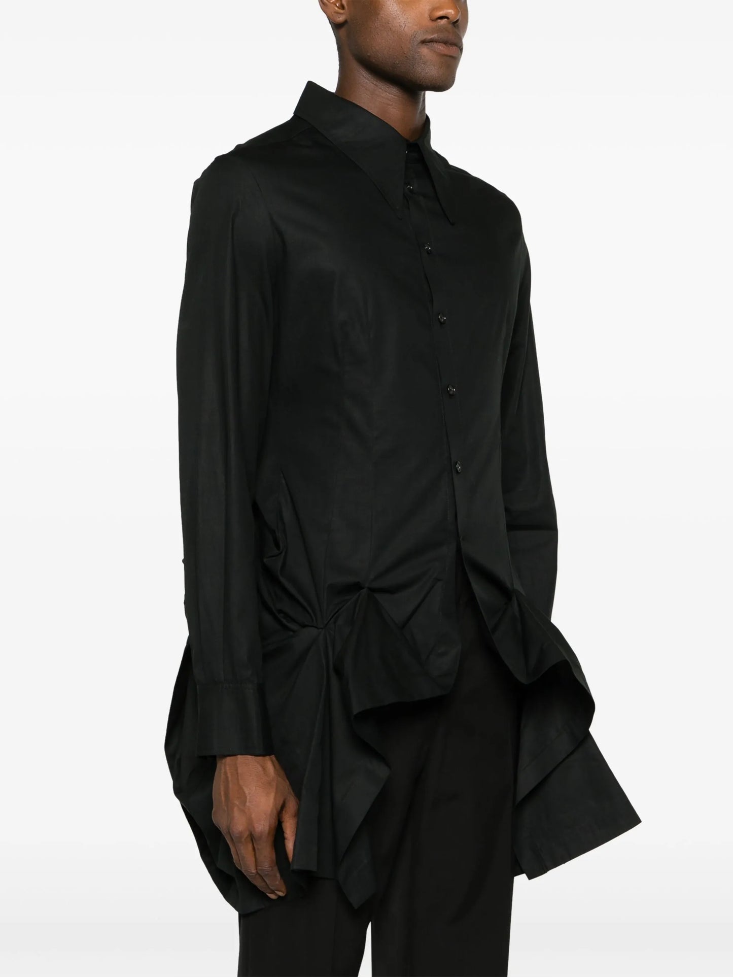 asymmetric bustle shirt