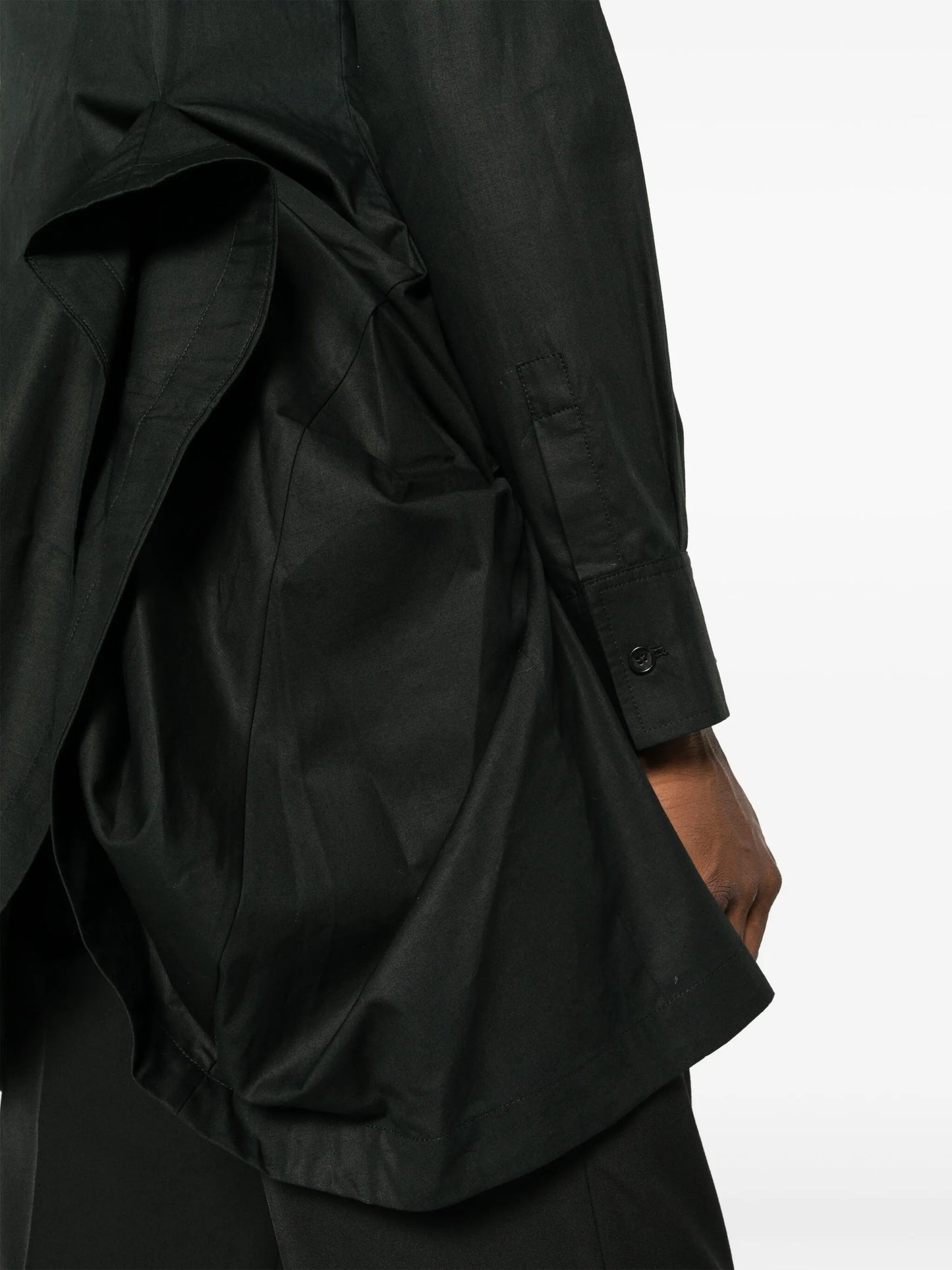 asymmetric bustle shirt