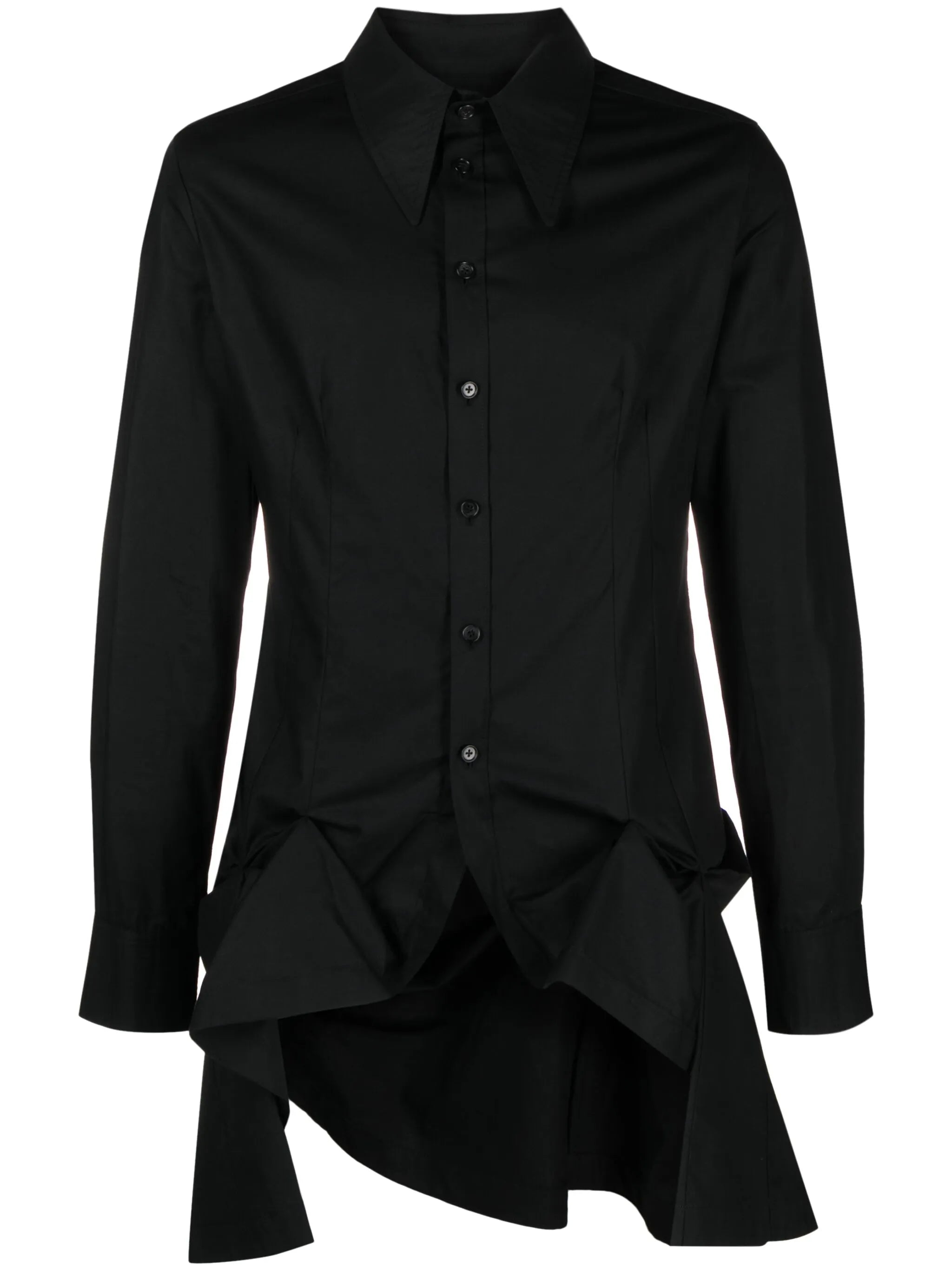 asymmetric bustle shirt