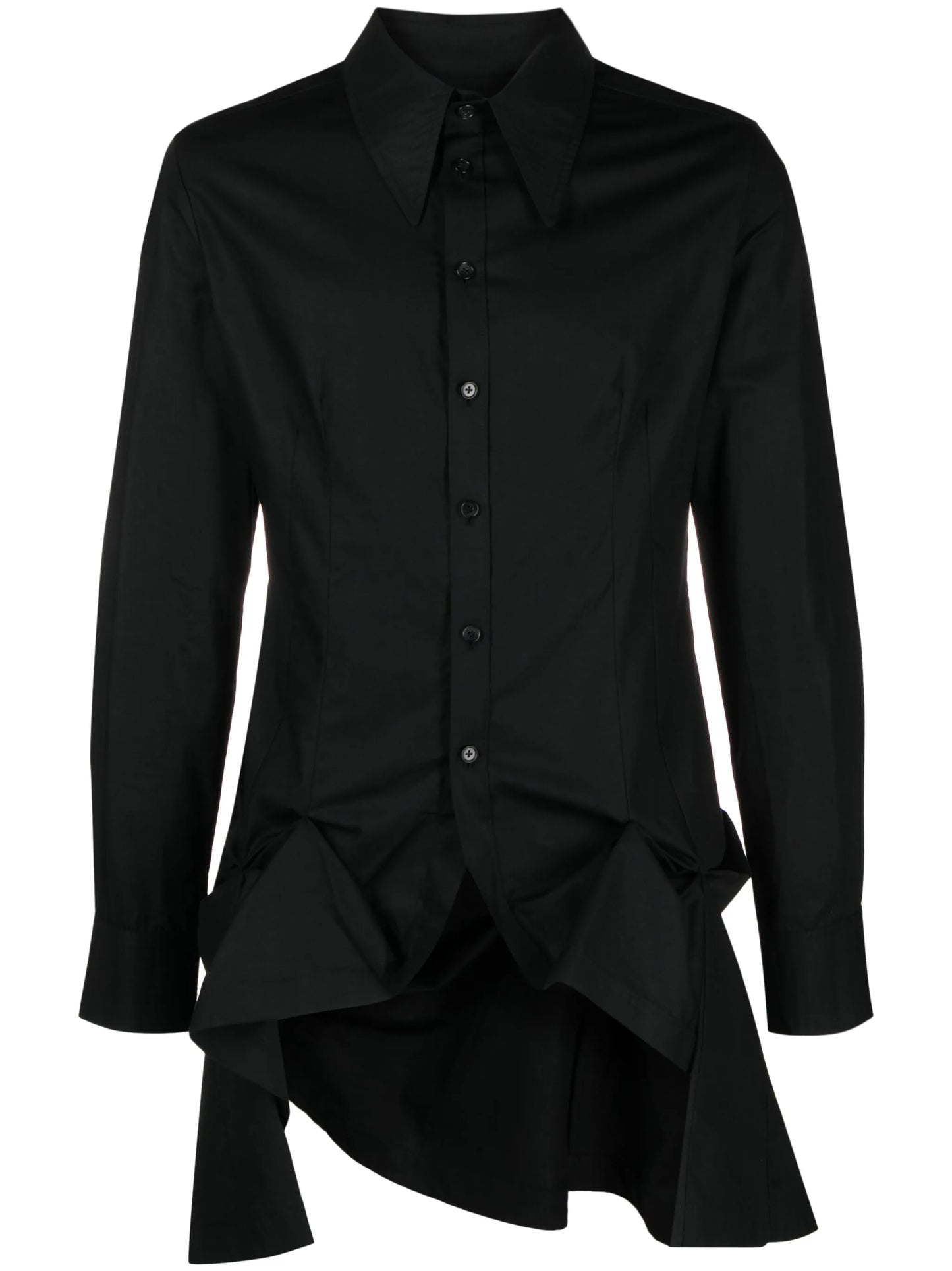 asymmetric bustle shirt