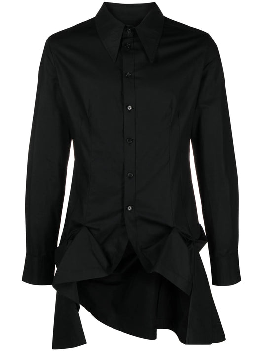 asymmetric bustle shirt