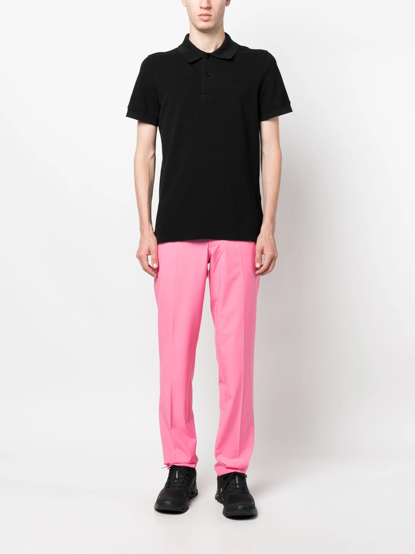 mid-rise straight-leg trousers
