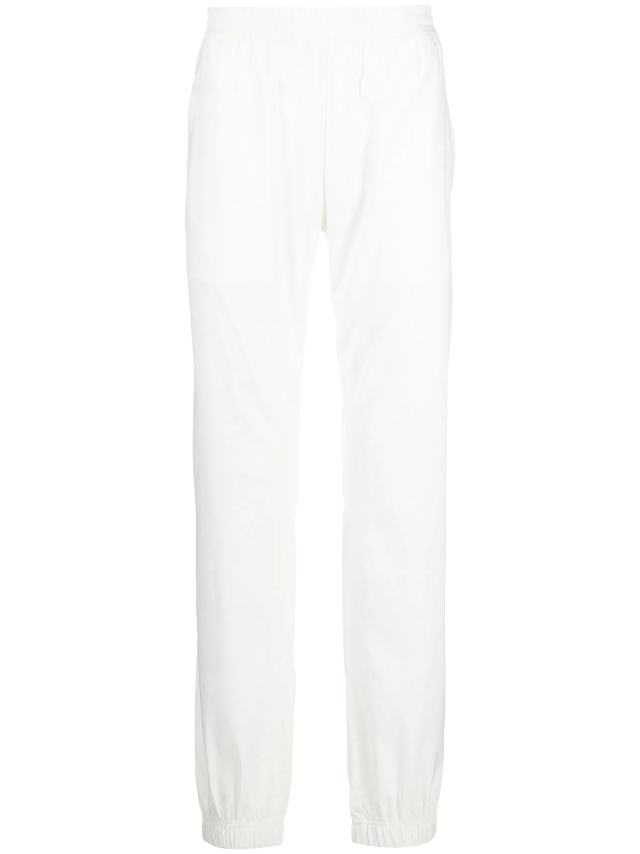 elastic-waist wide-leg trousers
