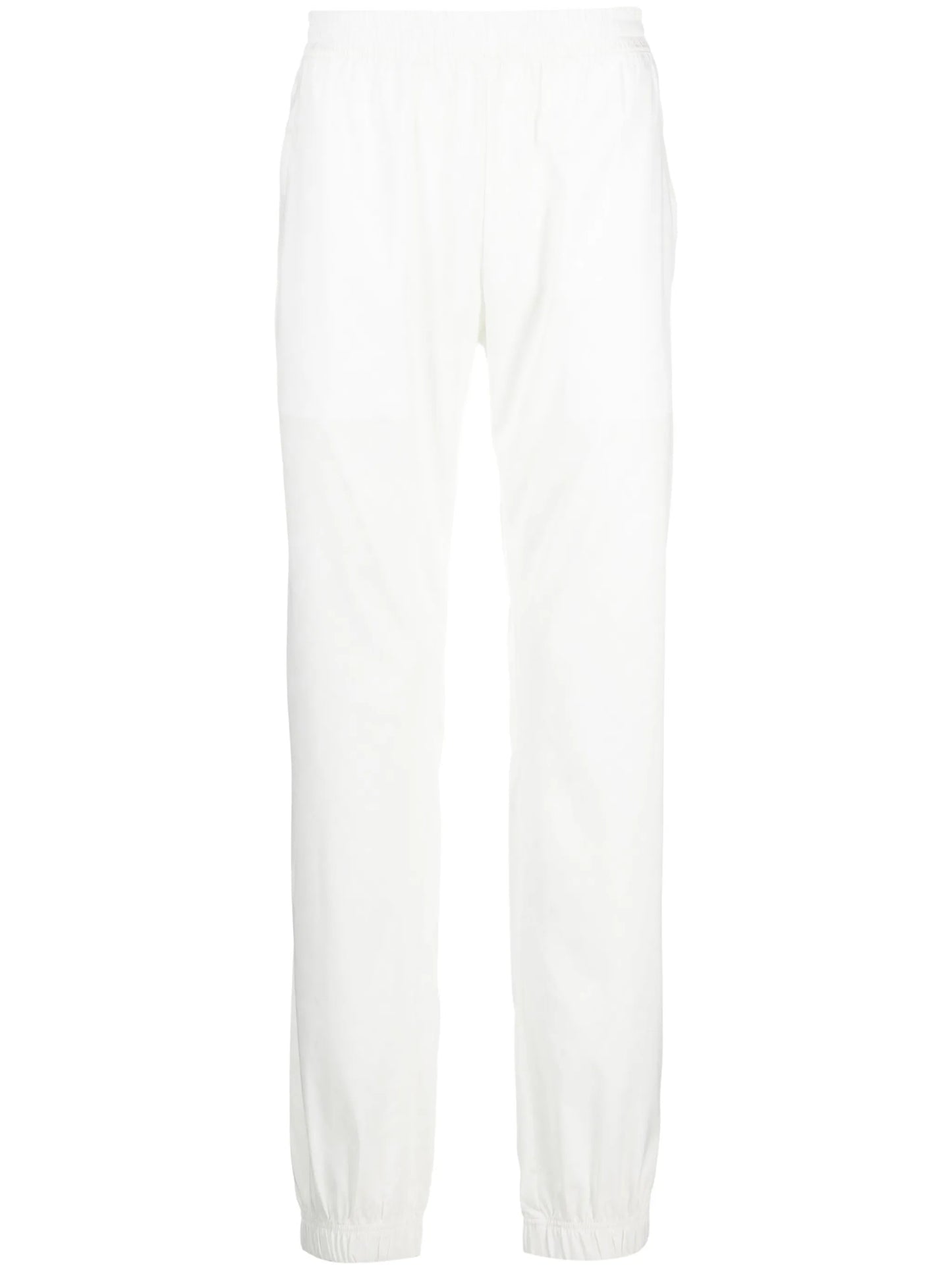 elastic-waist wide-leg trousers