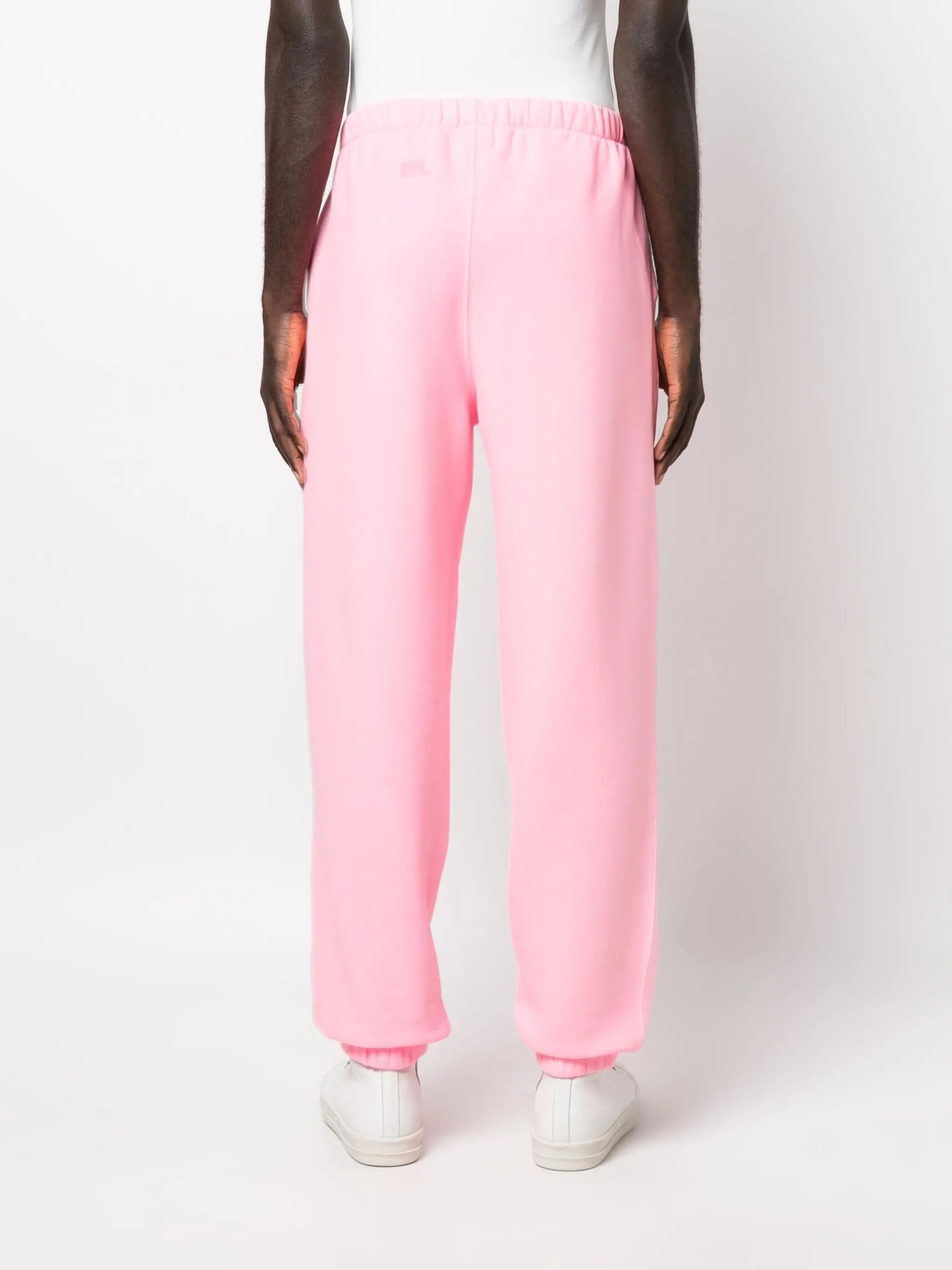 raised-logo fleece track pants