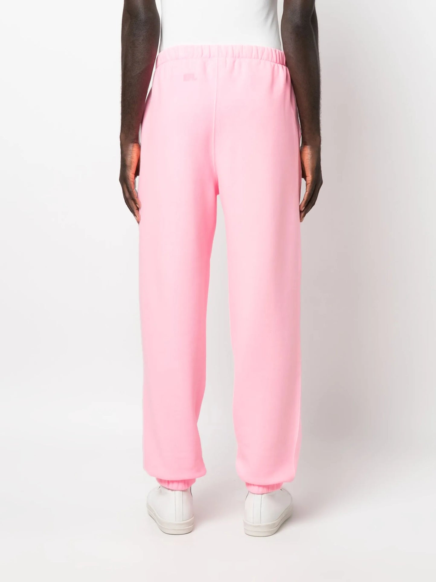 raised-logo fleece track pants