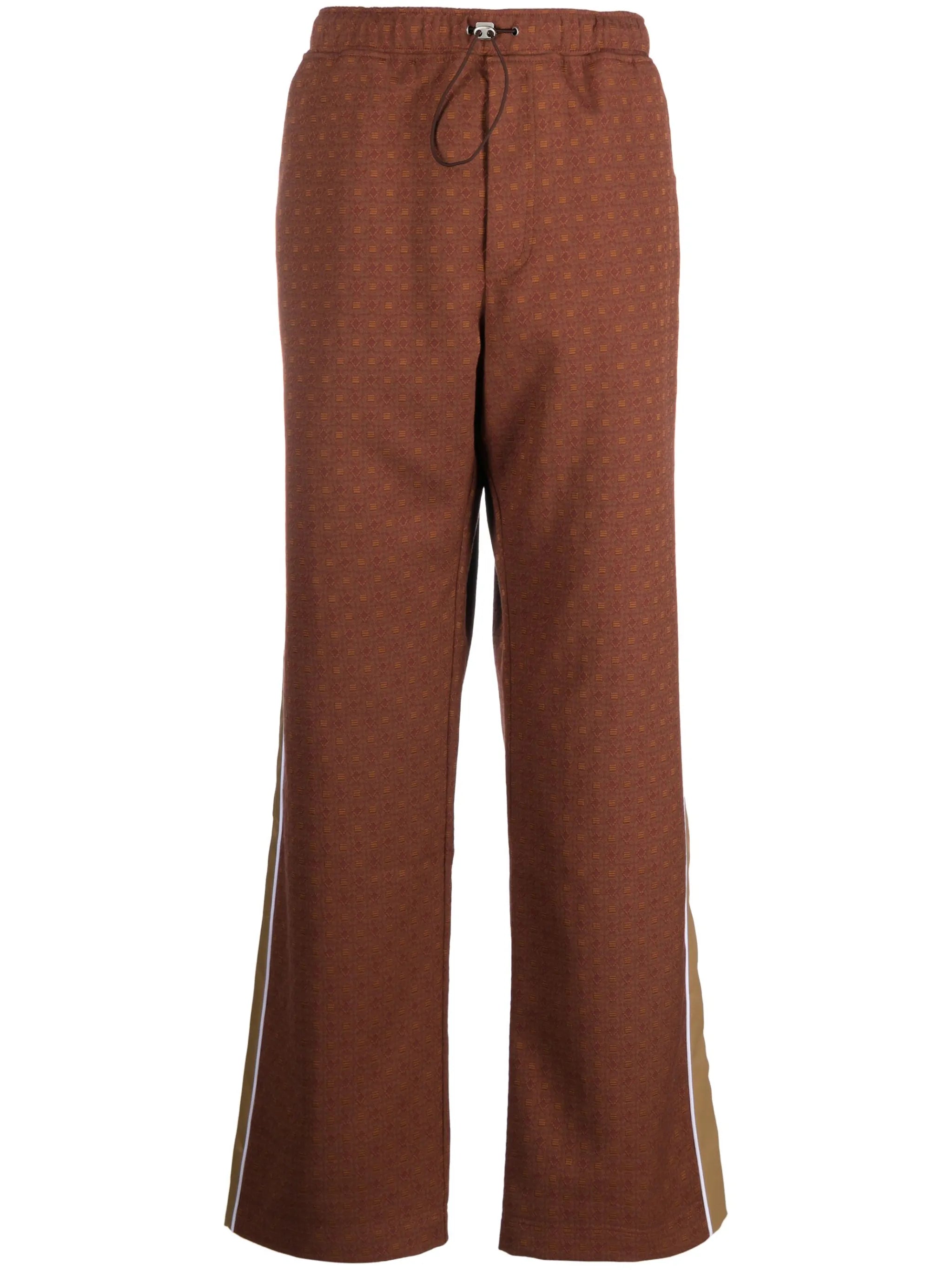 Safari patterned-jacquard trousers