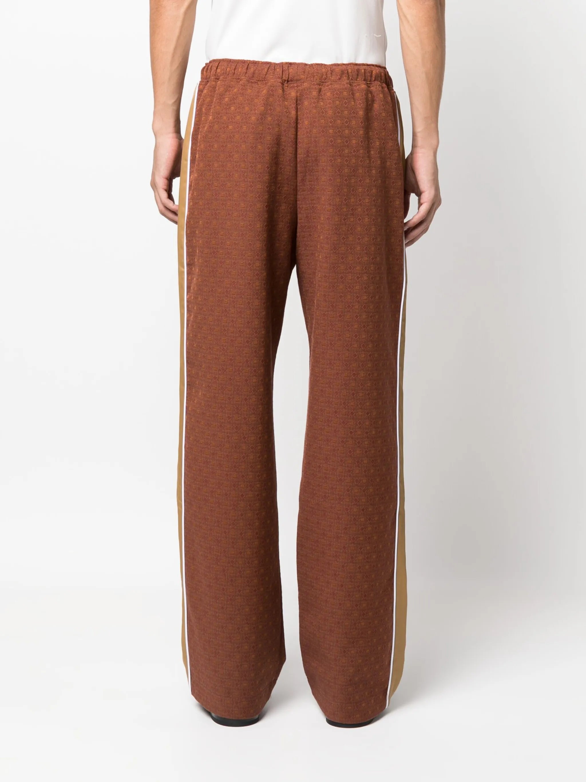 Safari patterned-jacquard trousers
