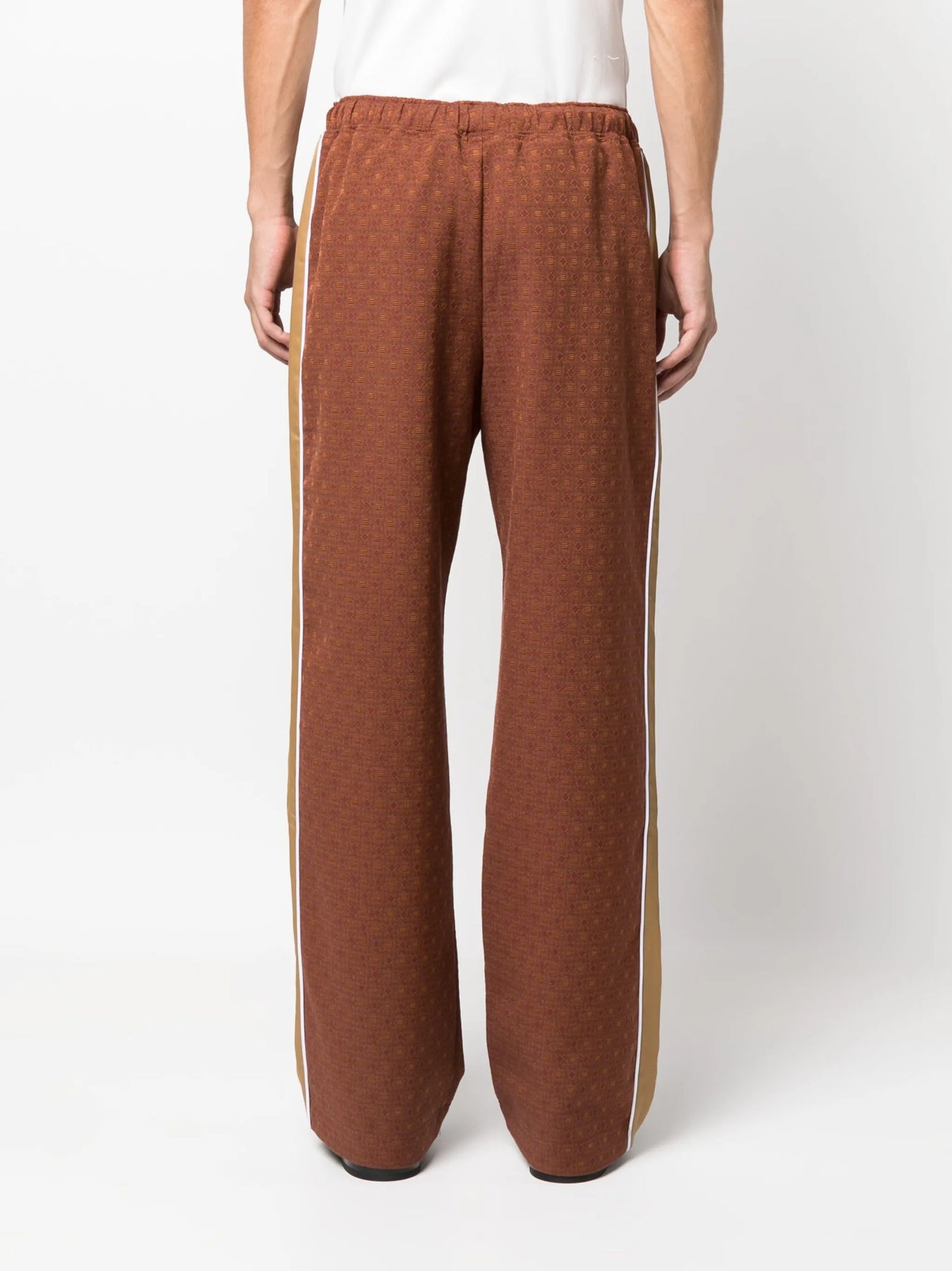 Safari patterned-jacquard trousers