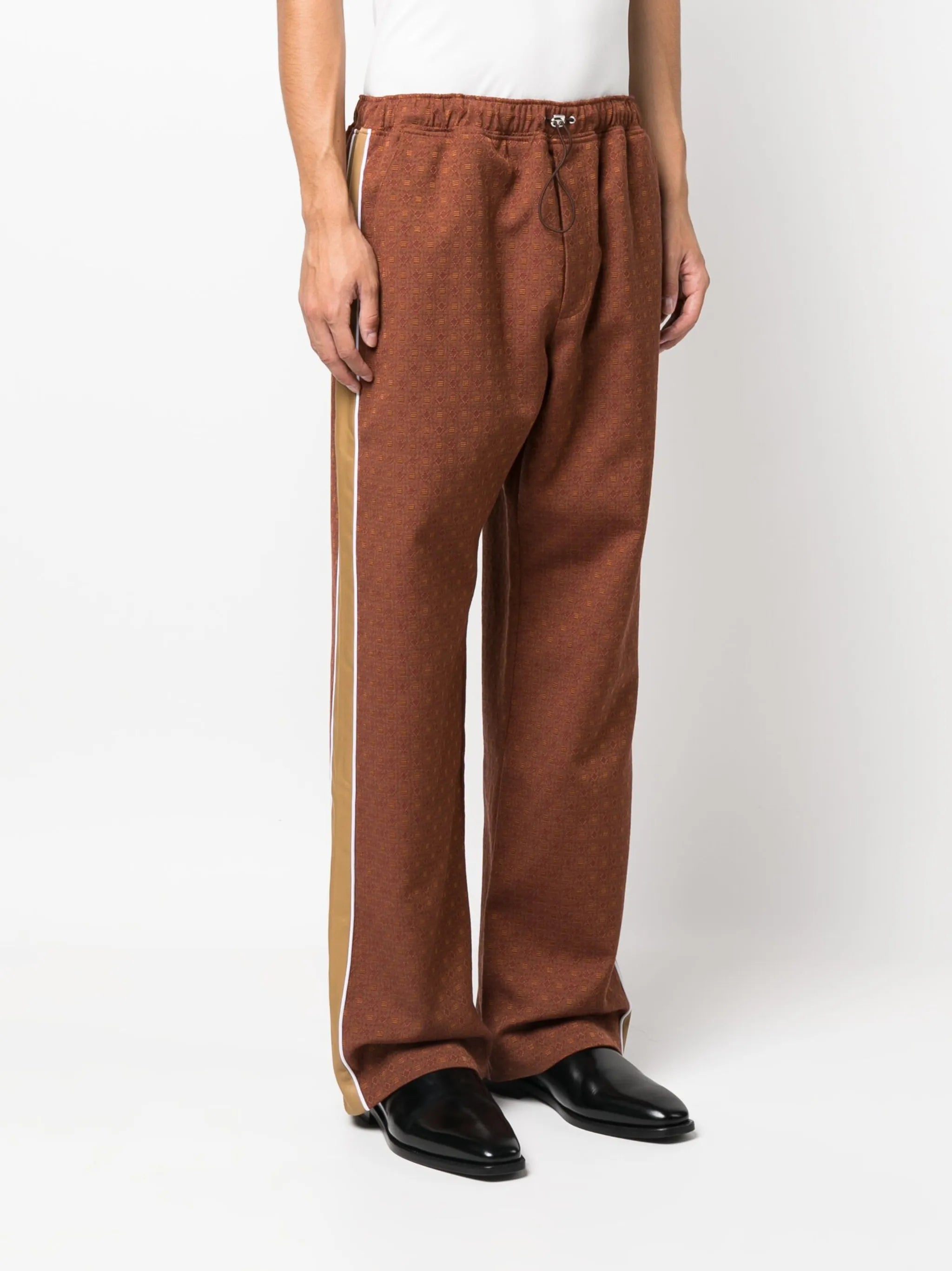 Safari patterned-jacquard trousers