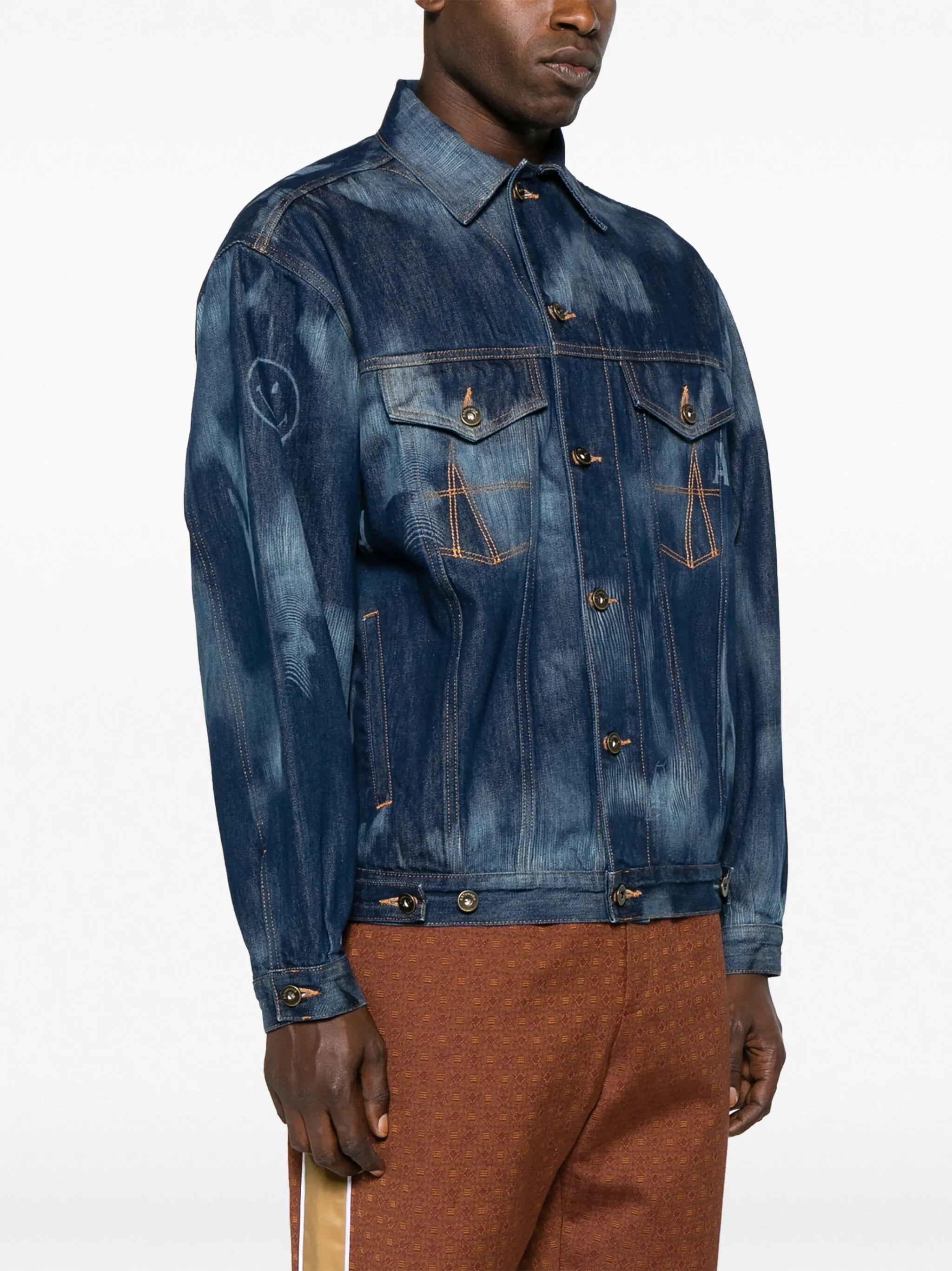 Signature tie-dye denim jacket