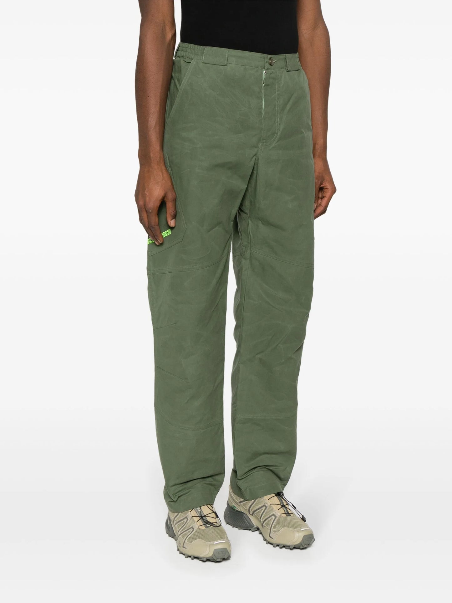 waxed cotton cargo trousers