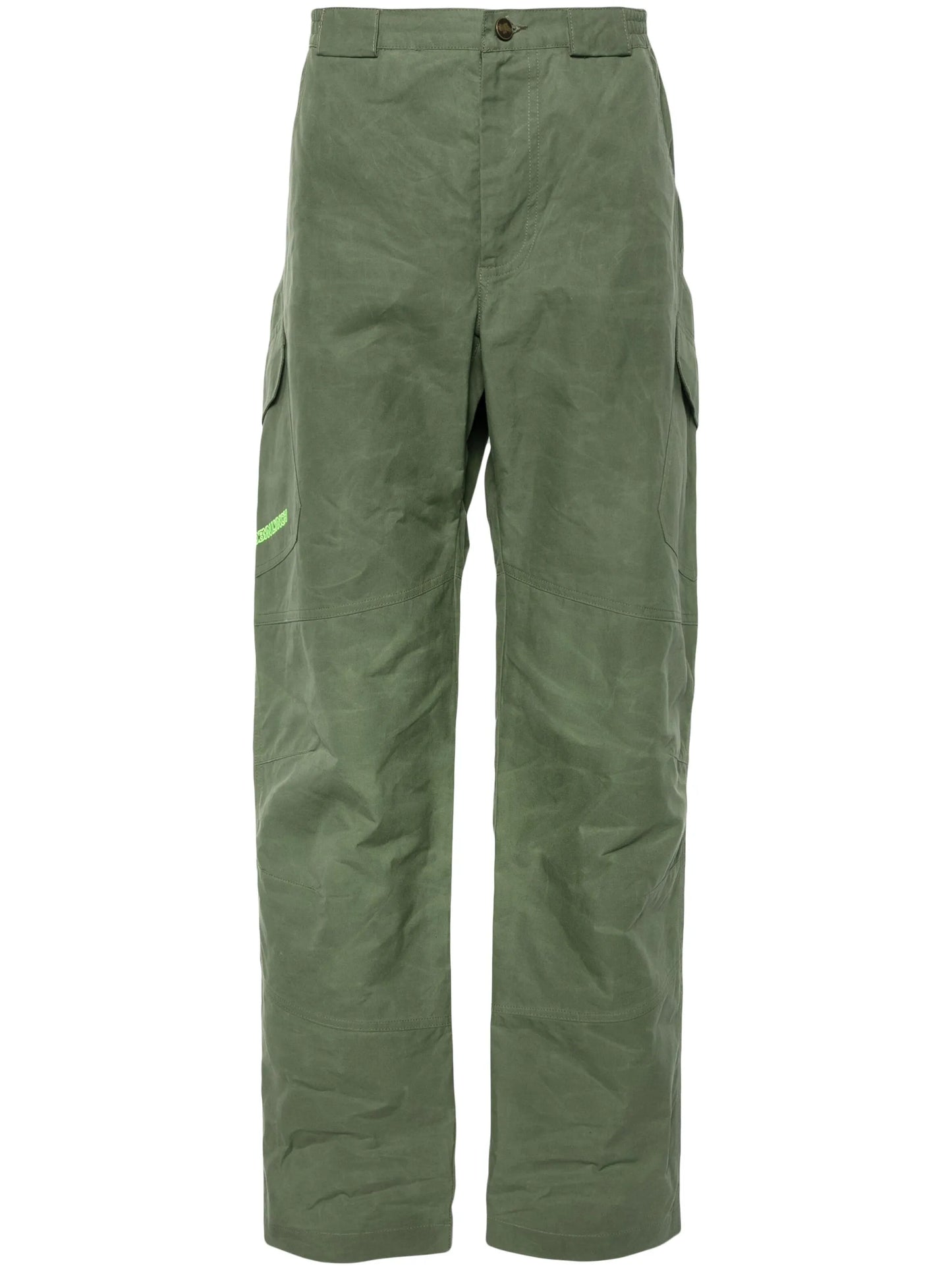 waxed cotton cargo trousers