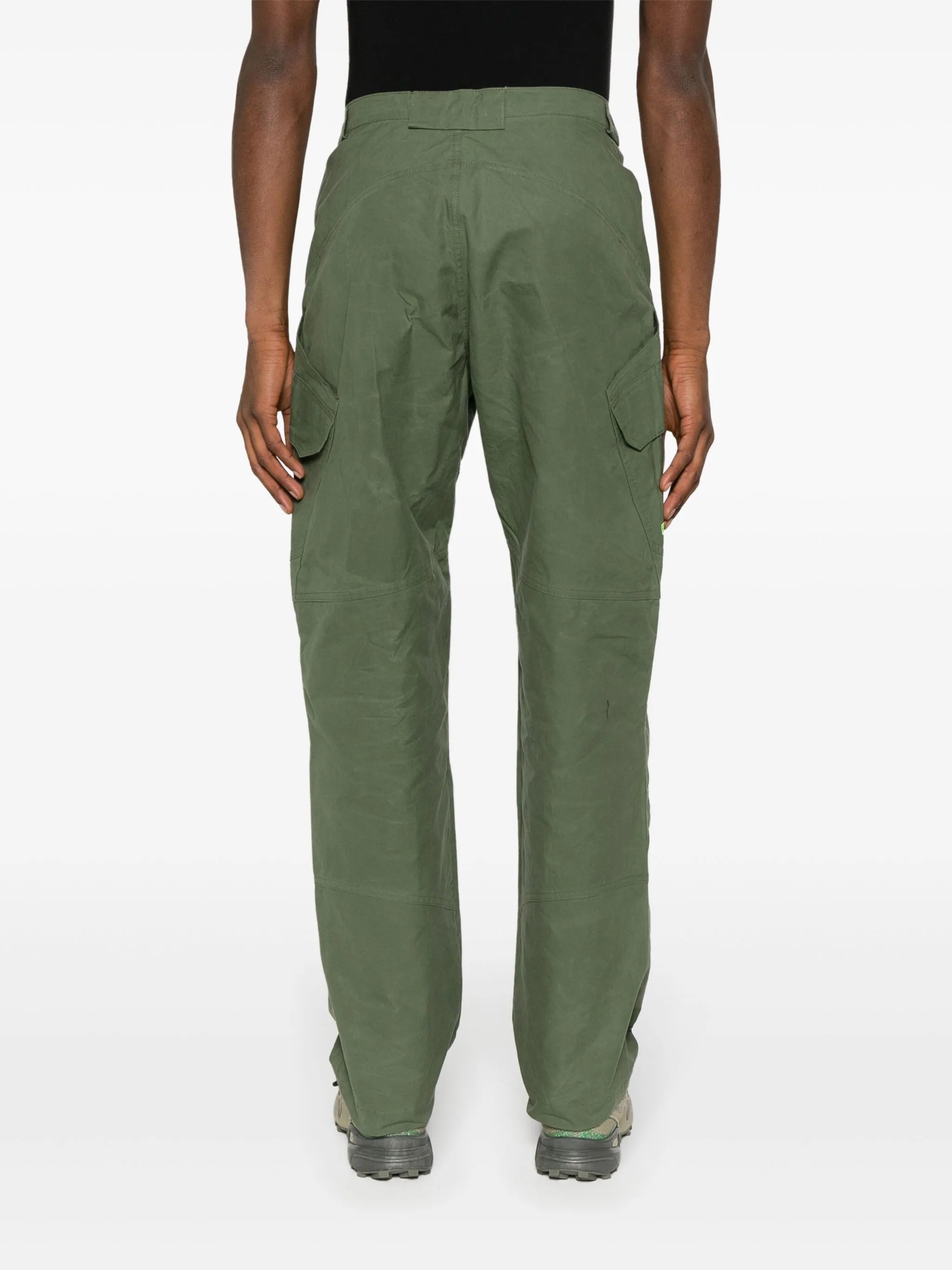 waxed cotton cargo trousers