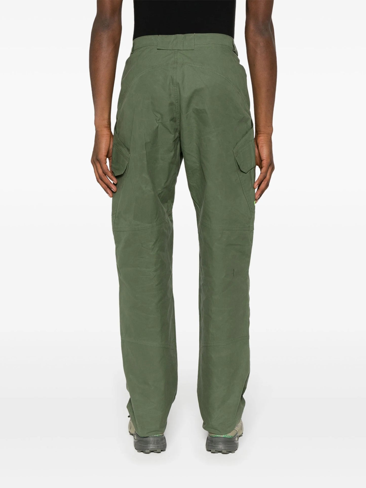 waxed cotton cargo trousers