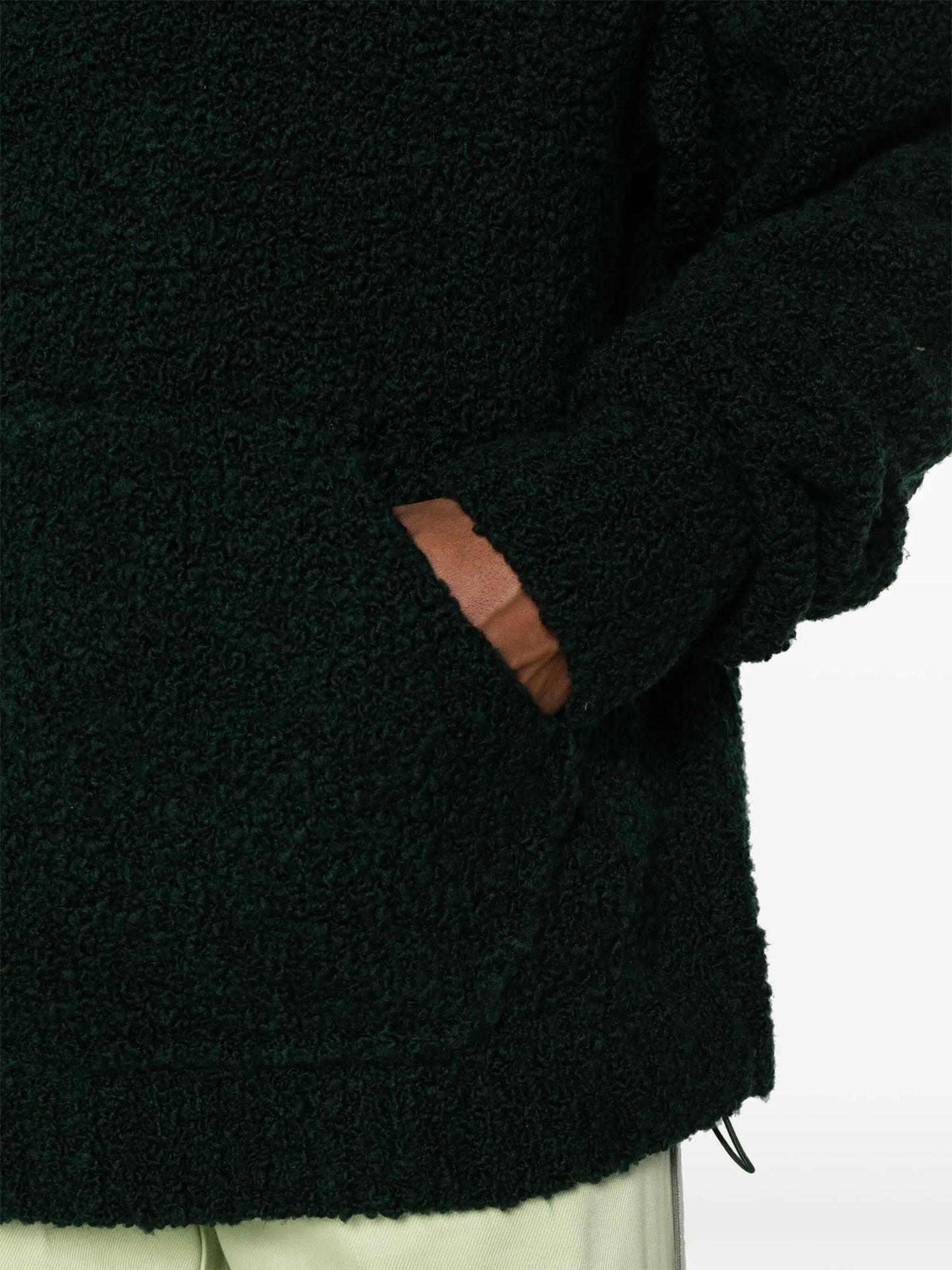 extra-long sleeve fleece hoodie